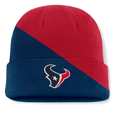 Houston Texans Fanatics Tilt Cuffed Knit Hat - Red/Navy