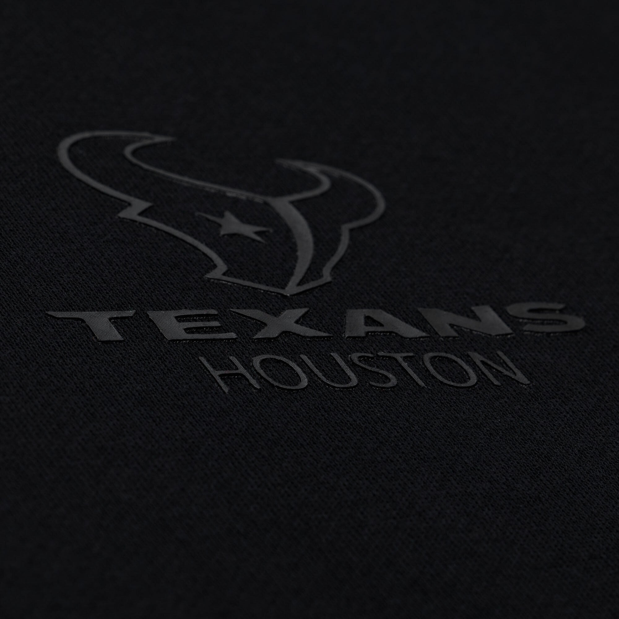 Men's Mitchell & Ness Black Houston Texans Core Essentials Micro Logo Fleece Sweatshirt