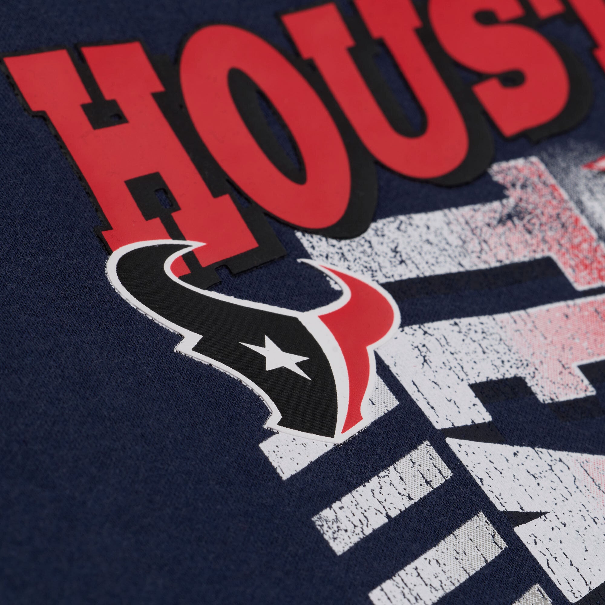 Men's Mitchell & Ness Navy Houston Texans Core Essentials Street Graphic Fleece Hoodie