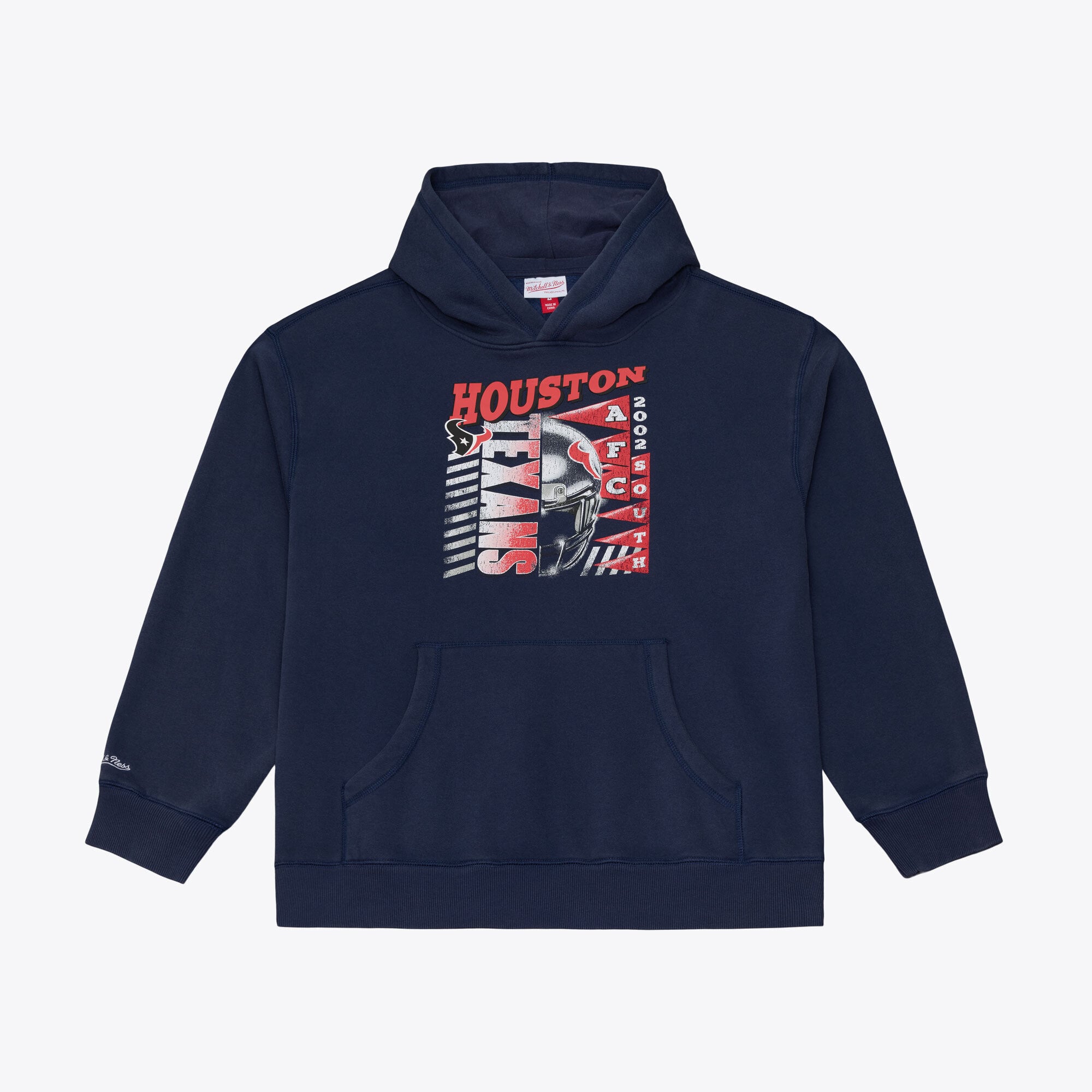 Men's Mitchell & Ness Navy Houston Texans Core Essentials Street Graphic Fleece Hoodie