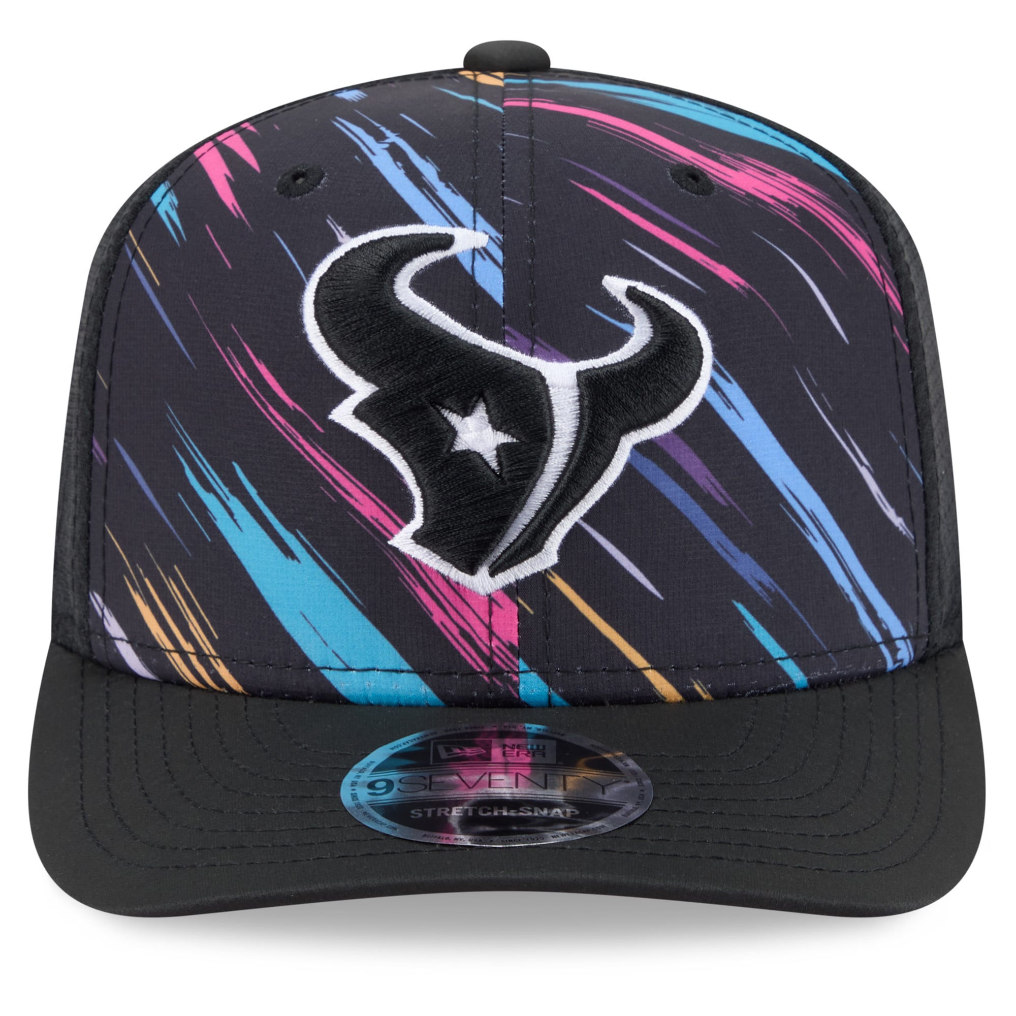 Men's New Era Black Houston Texans 2026 NFL Crucial Catch 9SEVENTY Adjustable Trucker Hat