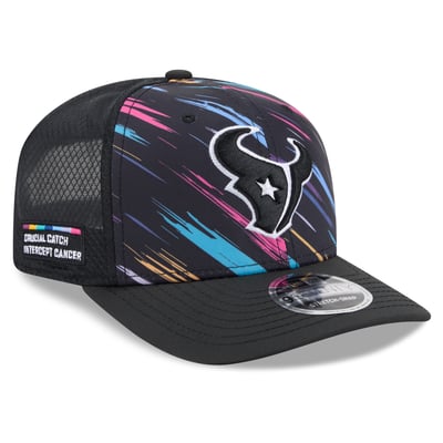 Houston Texans New Era 2026 NFL Crucial Catch 9SEVENTY Adjustable Trucker Hat - Black