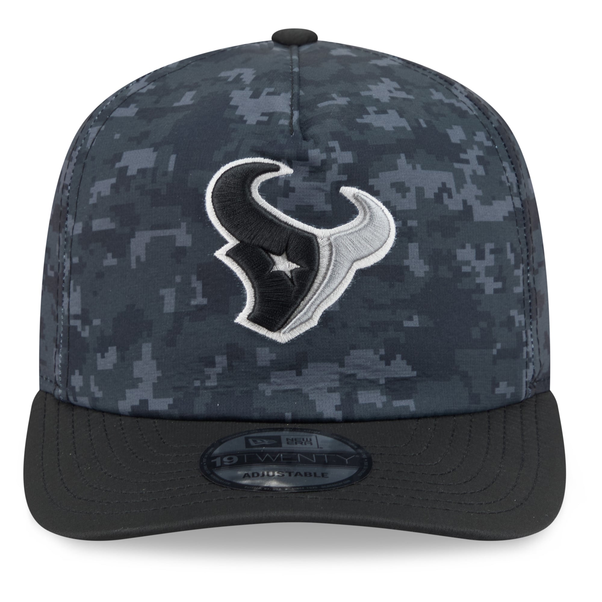Casquette ajustable New Era noire pour homme Houston Texans 2026 Salute To Service 19TWENTY