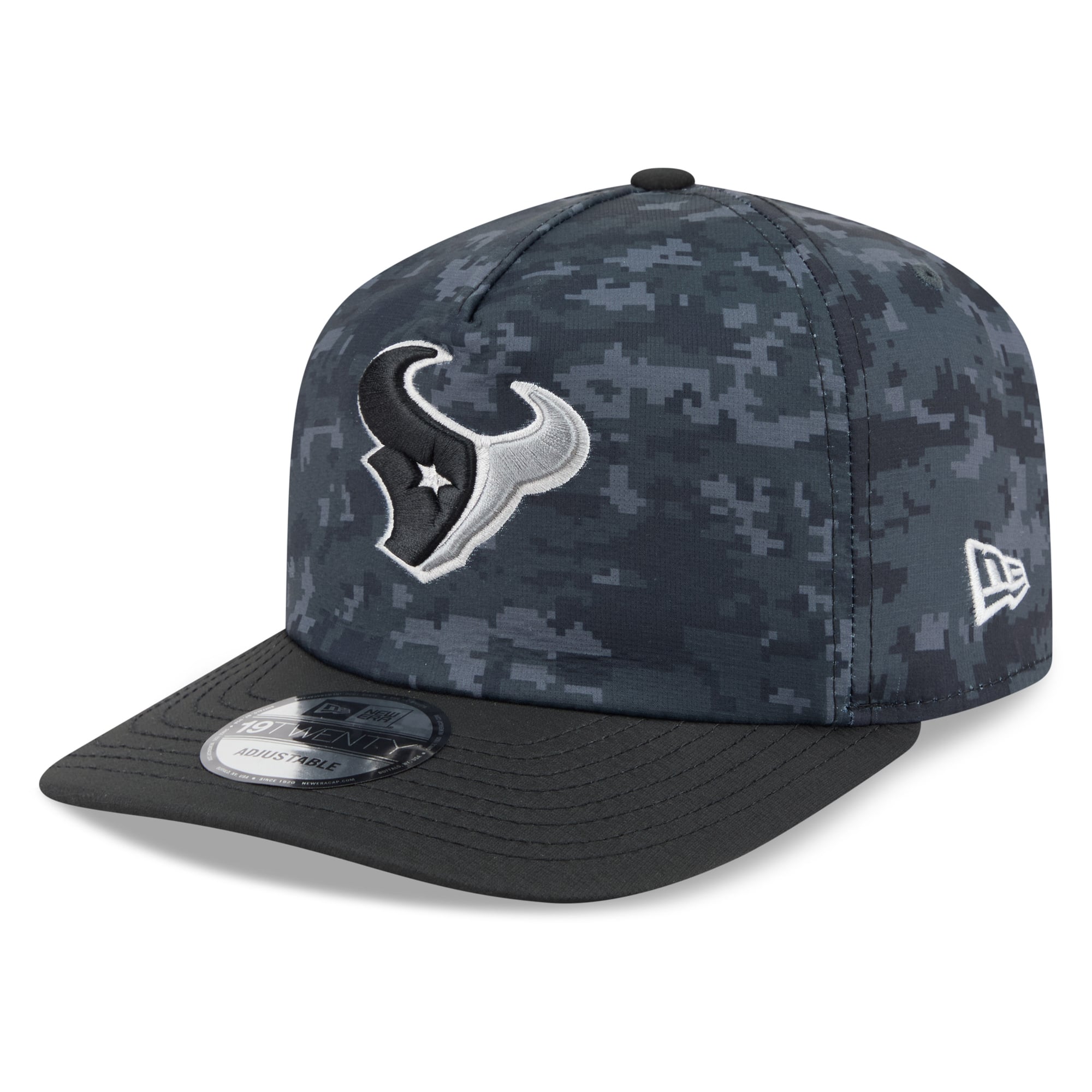 Casquette ajustable New Era noire pour homme Houston Texans 2026 Salute To Service 19TWENTY