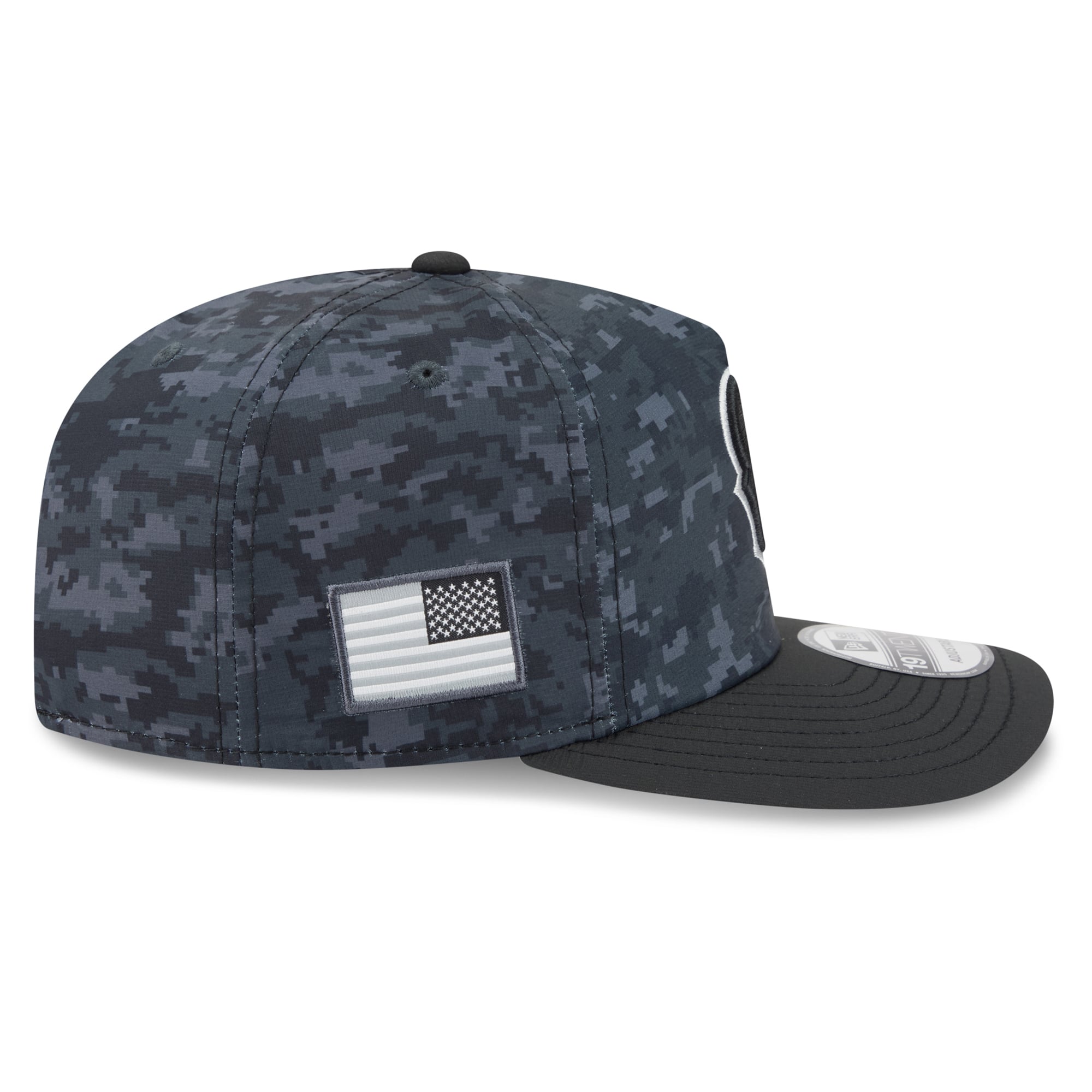Casquette ajustable New Era noire pour homme Houston Texans 2026 Salute To Service 19TWENTY