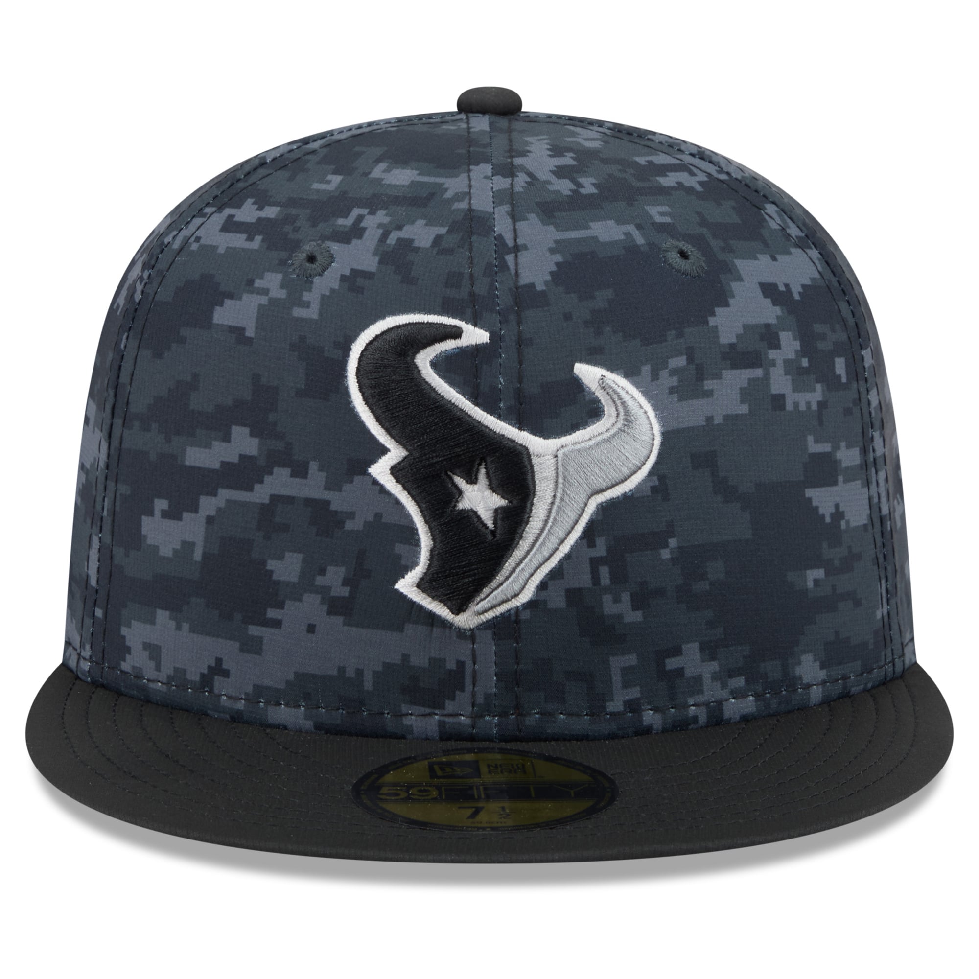 Casquette ajustée New Era noire pour homme Houston Texans 2026 Salute To Service 59FIFTY