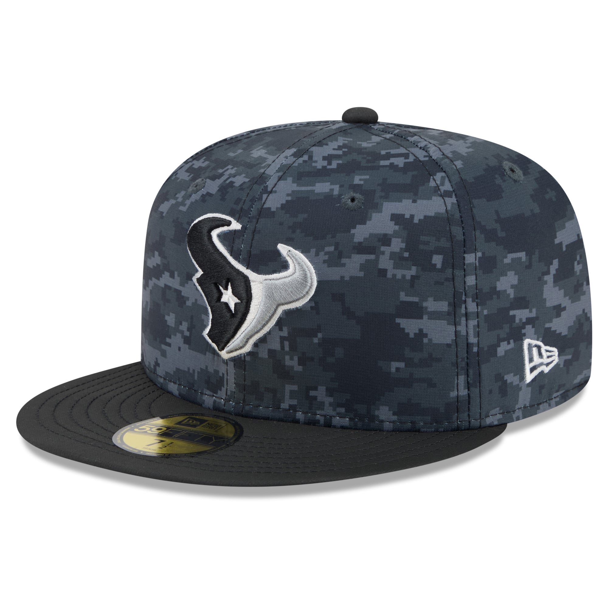 Casquette ajustée New Era noire pour homme Houston Texans 2026 Salute To Service 59FIFTY