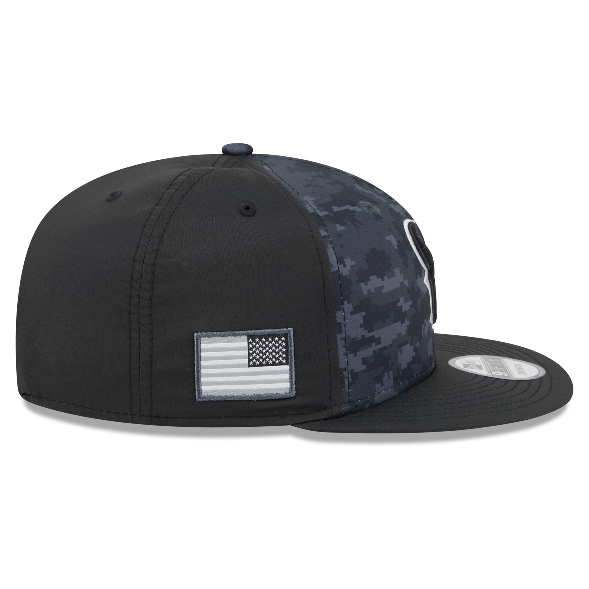Men's New Era Black Houston Texans 2026 Salute To Service 9FIFTY Snapback Hat