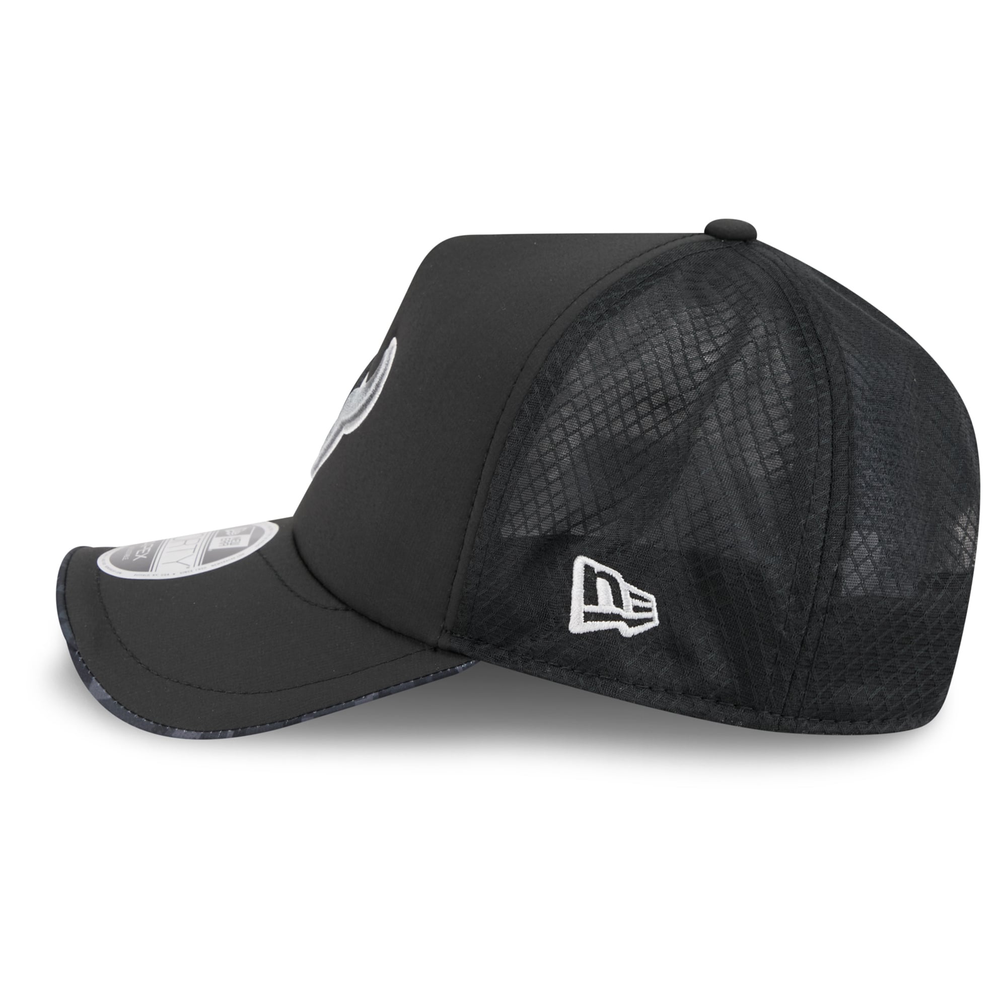 Casquette trucker ajustable New Era Apex 9FORTY noire pour homme, Houston Texans 2026 Salute To Service