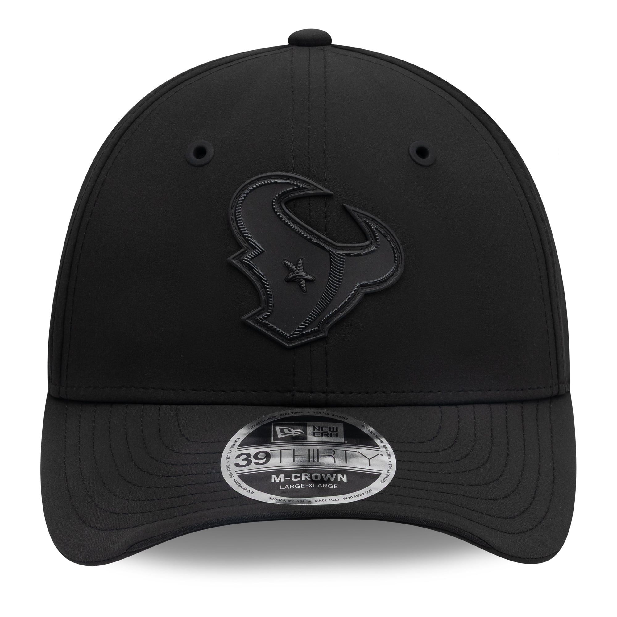 Casquette extensible New Era noire Houston Texans 2026 Sideline 39THIRTY M-Crown pour homme