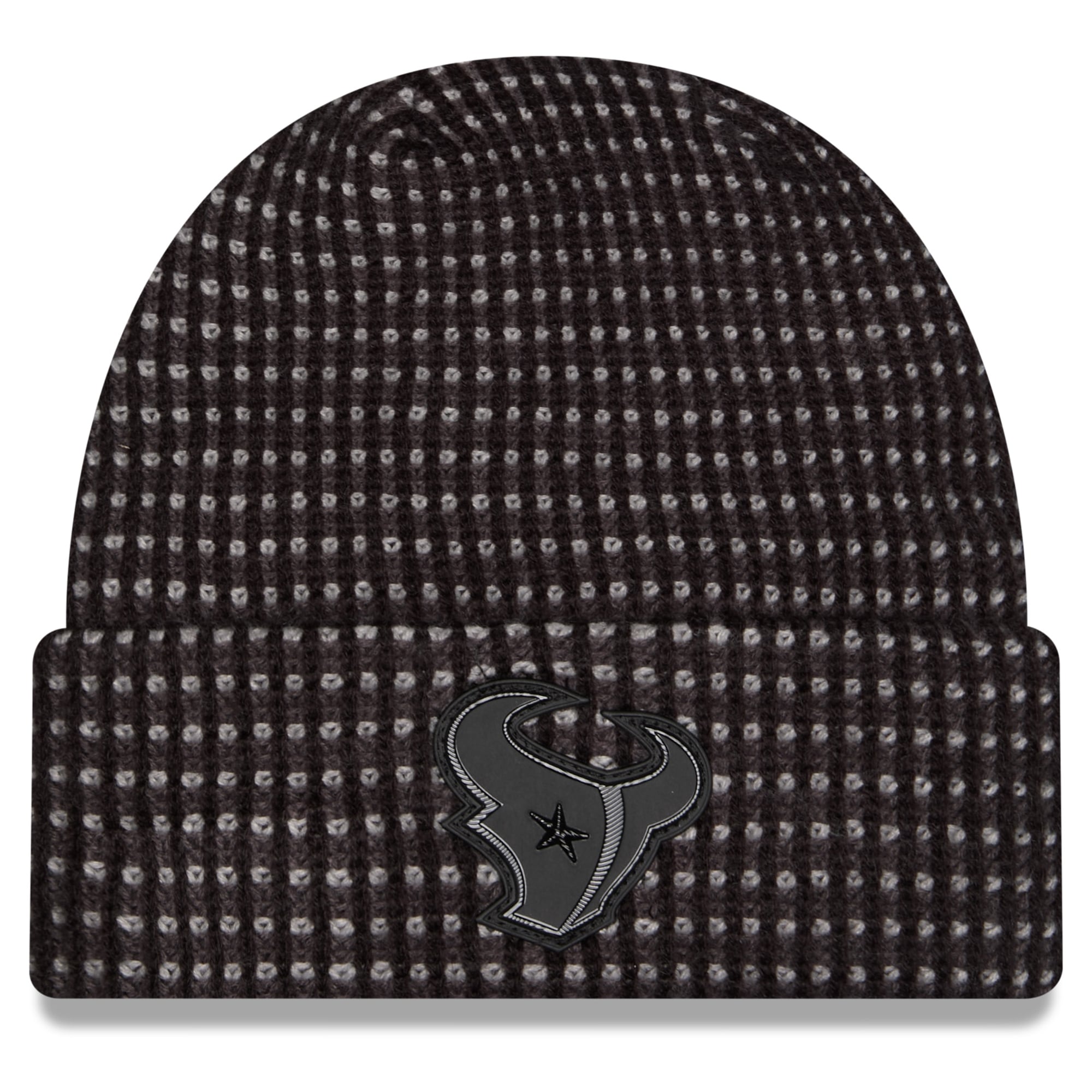 Bonnet à revers New Era noir pour homme, Houston Texans 2026, idéal pour les temps froids.