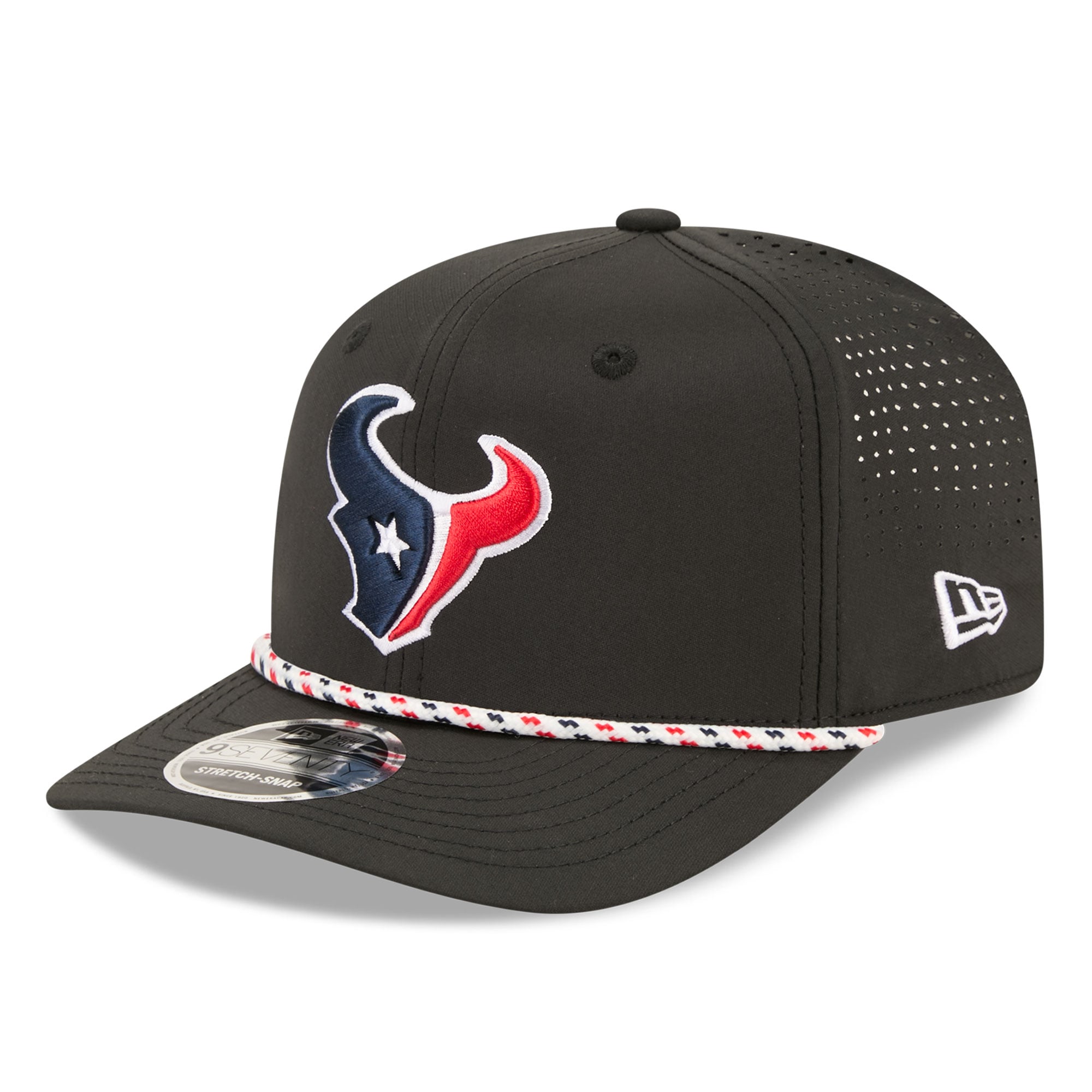 Casquette ajustable New Era noire Houston Texans 9SEVENTY pour homme