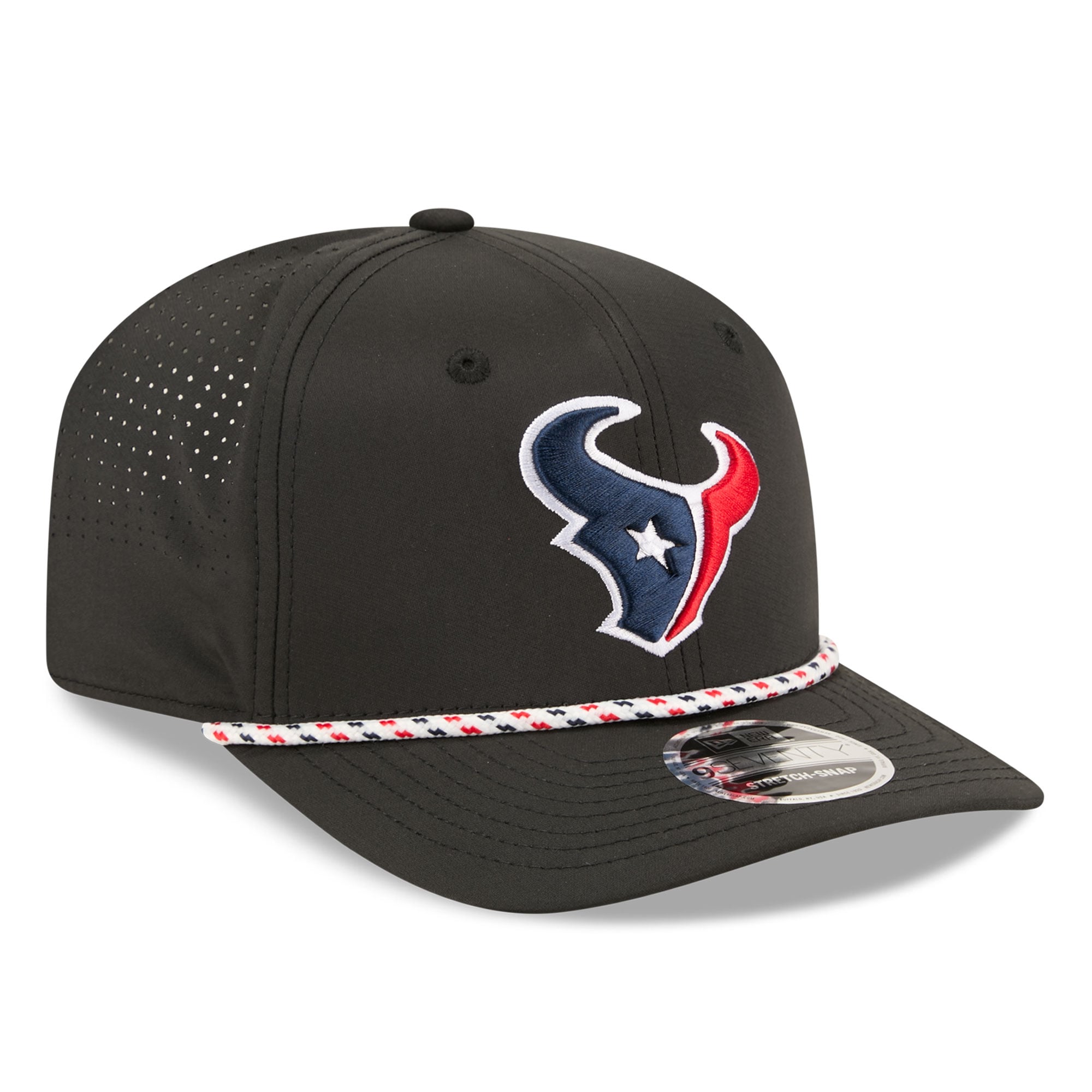 Casquette ajustable New Era noire Houston Texans 9SEVENTY pour homme