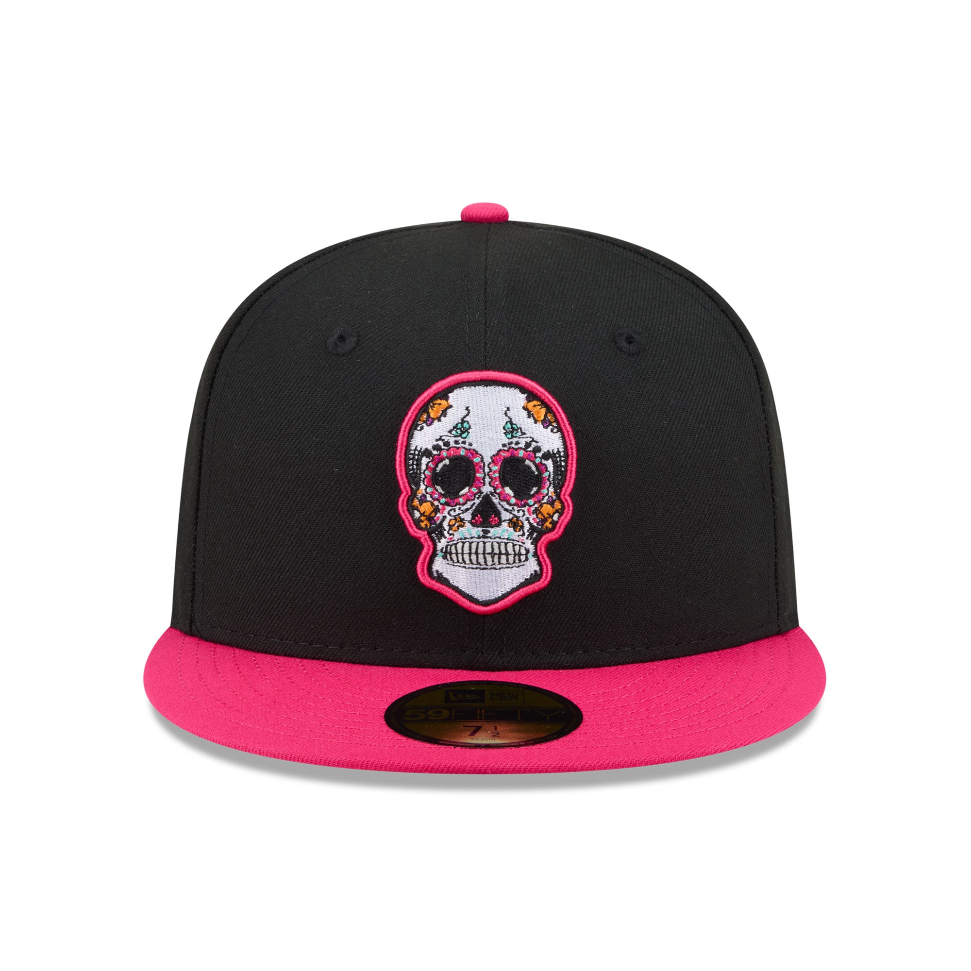 Casquette ajustée New Era 59FIFTY pour homme, noire et rose, Houston Texans, Jour des Morts