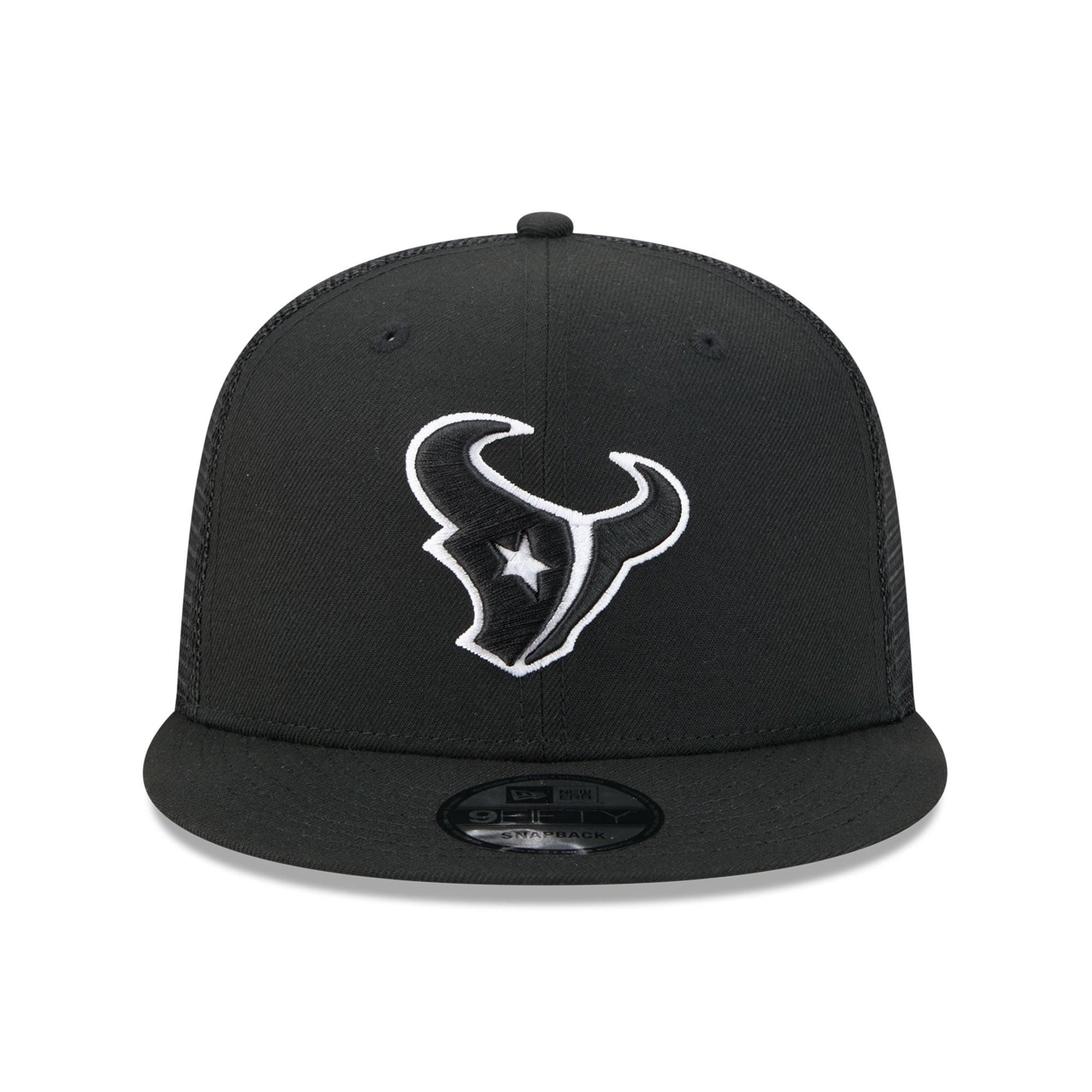 Men's New Era Black/White Houston Texans 9FIFTY Snapback Trucker Hat