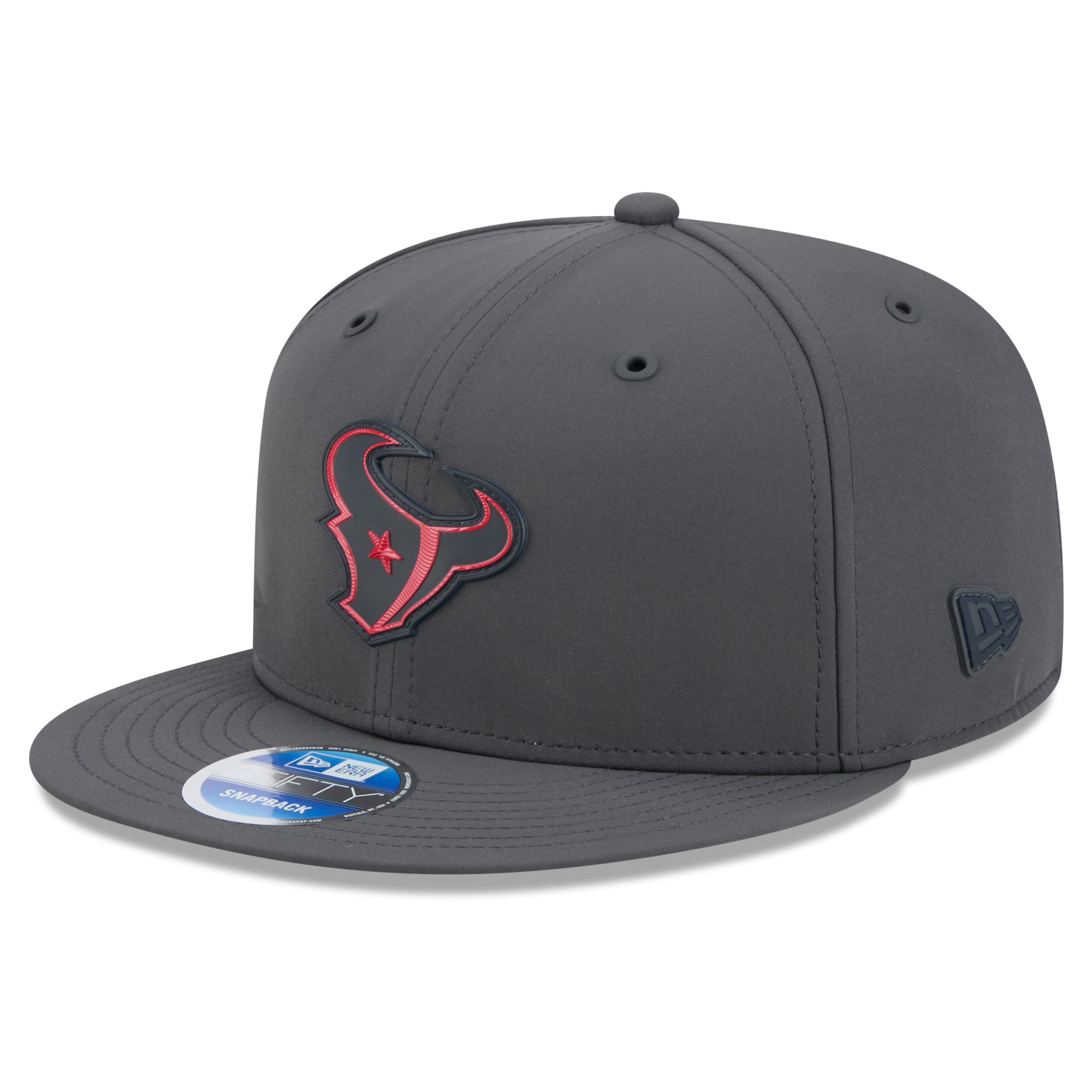 Casquette snapback New Era 9FIFTY pour homme, couleur anthracite, Houston Texans 2026, idéale pour les temps froids.