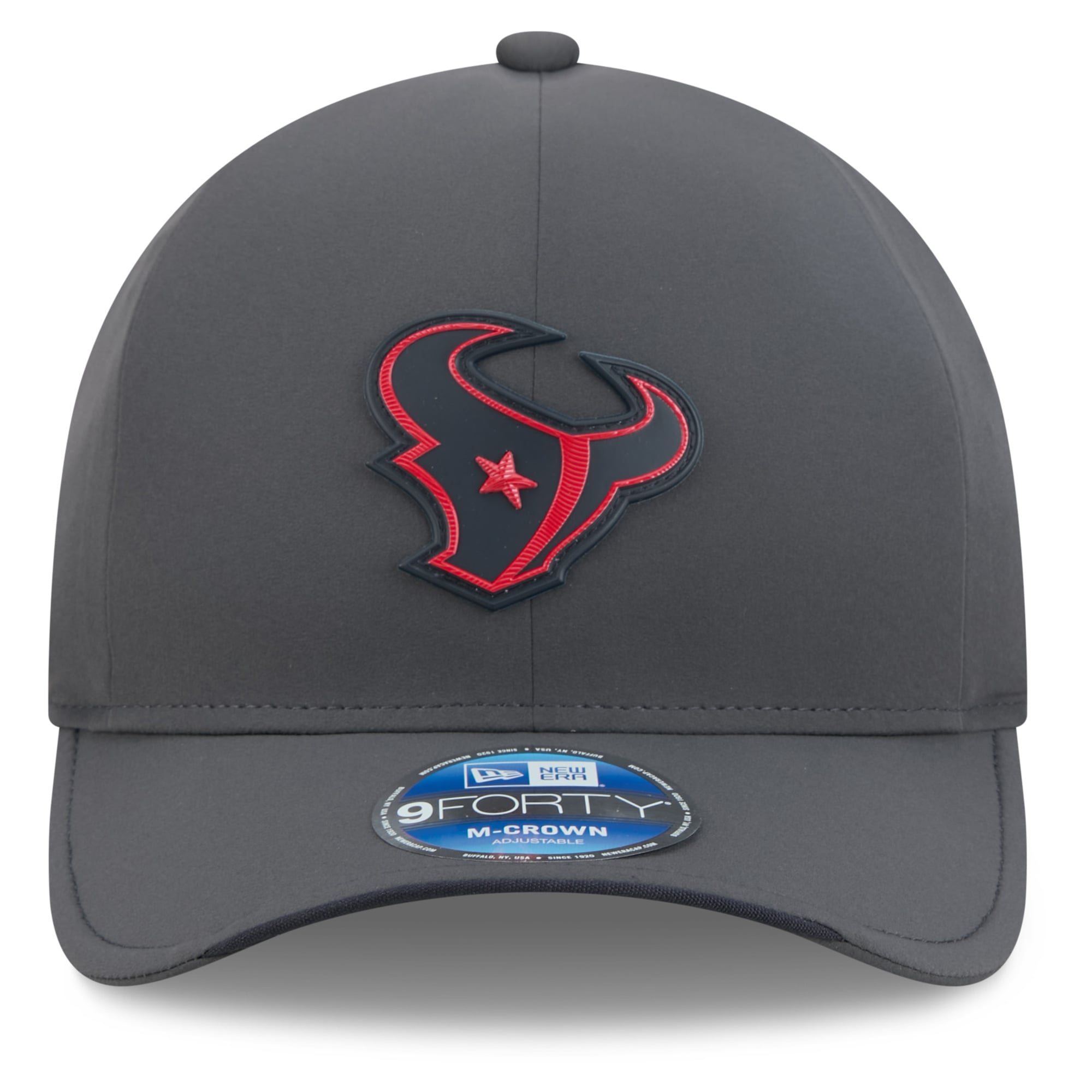 Casquette ajustable New Era 9FORTY M-Crown pour homme, couleur anthracite, Houston Texans 2026, idéale pour les temps froids.