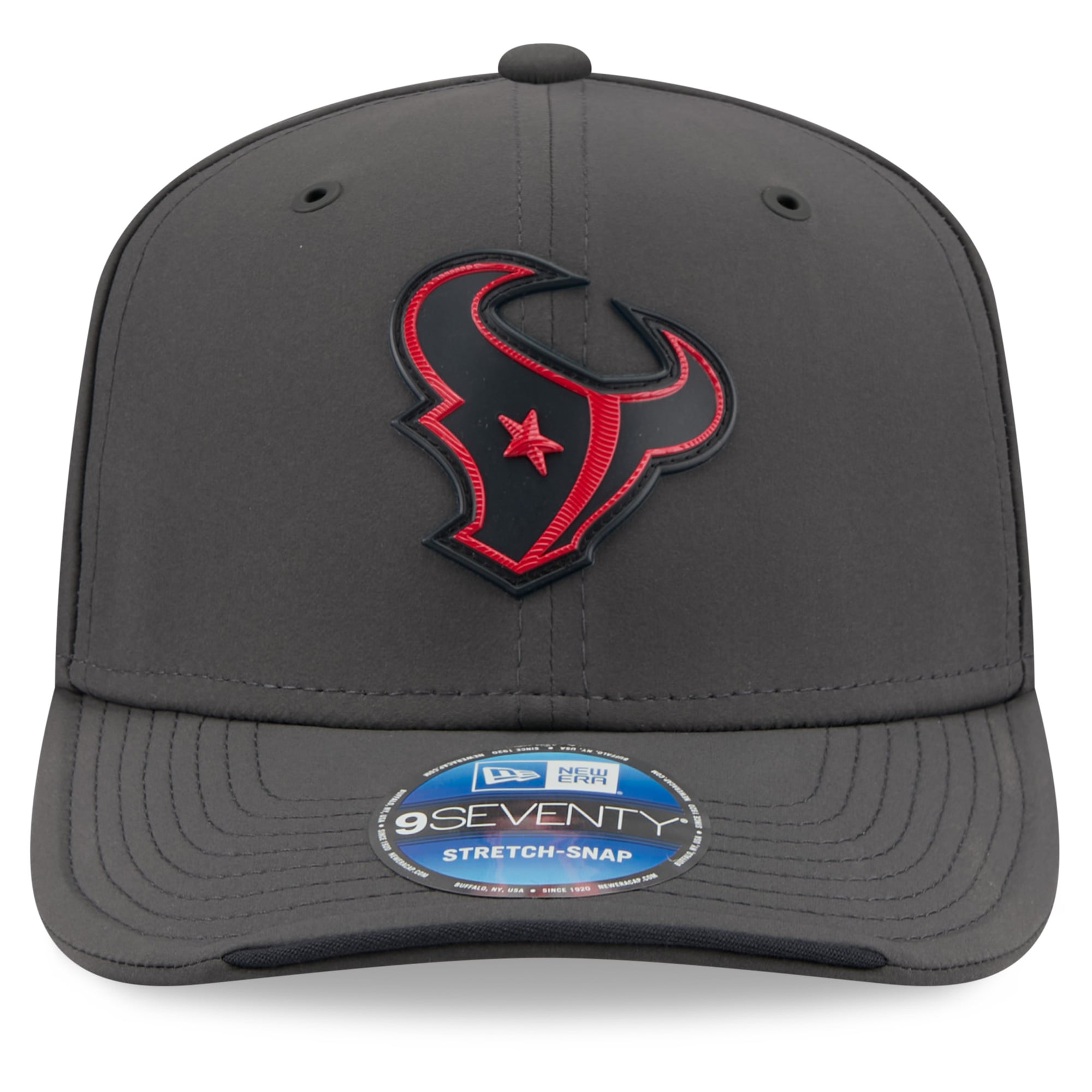 Casquette ajustable New Era 9SEVENTY pour homme, couleur anthracite, Houston Texans 2026, idéale pour les temps froids.