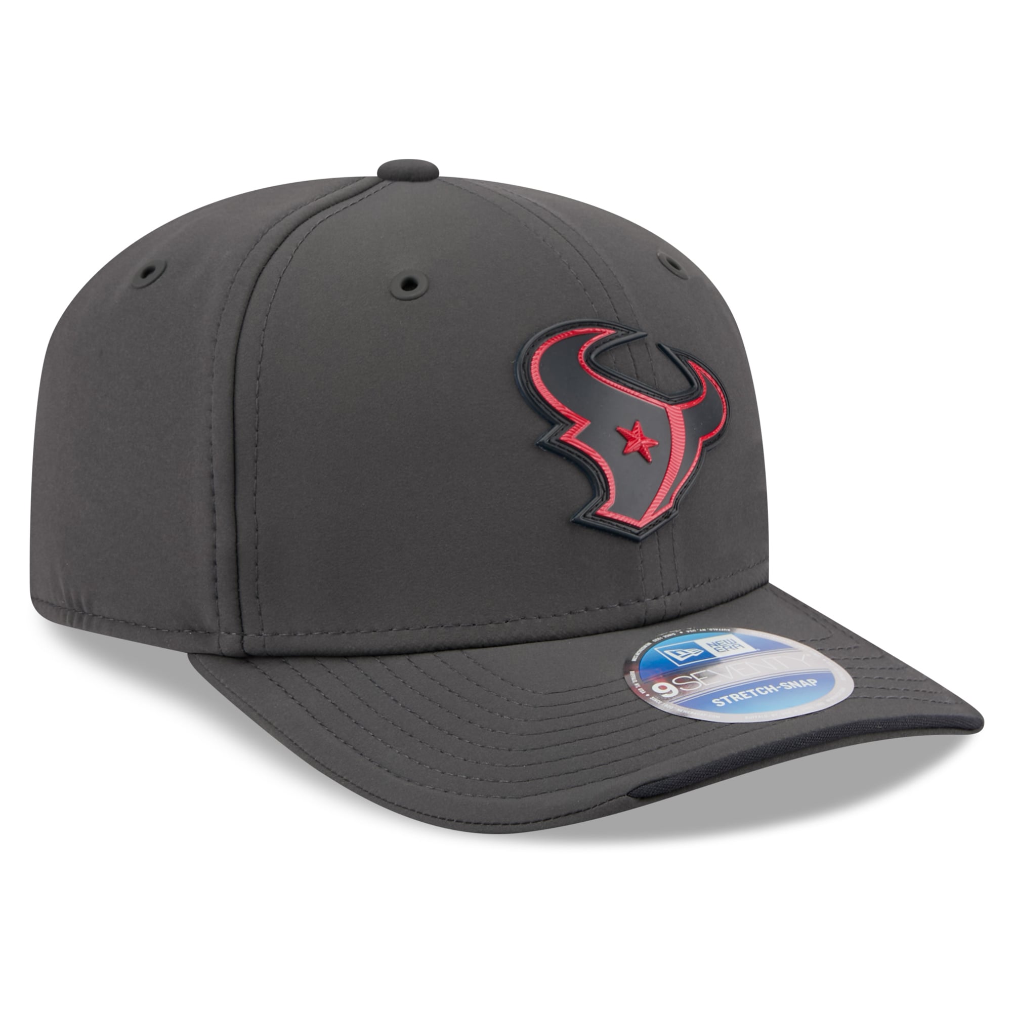 Casquette ajustable New Era 9SEVENTY pour homme, couleur anthracite, Houston Texans 2026, idéale pour les temps froids.