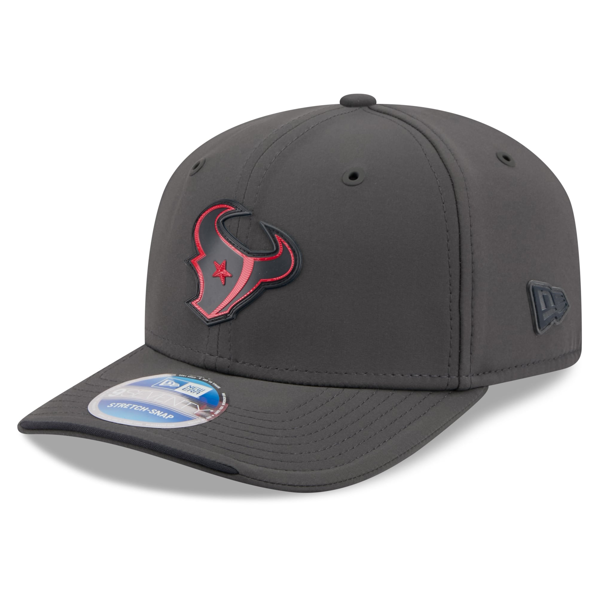 Casquette ajustable New Era 9SEVENTY pour homme, couleur anthracite, Houston Texans 2026, idéale pour les temps froids.
