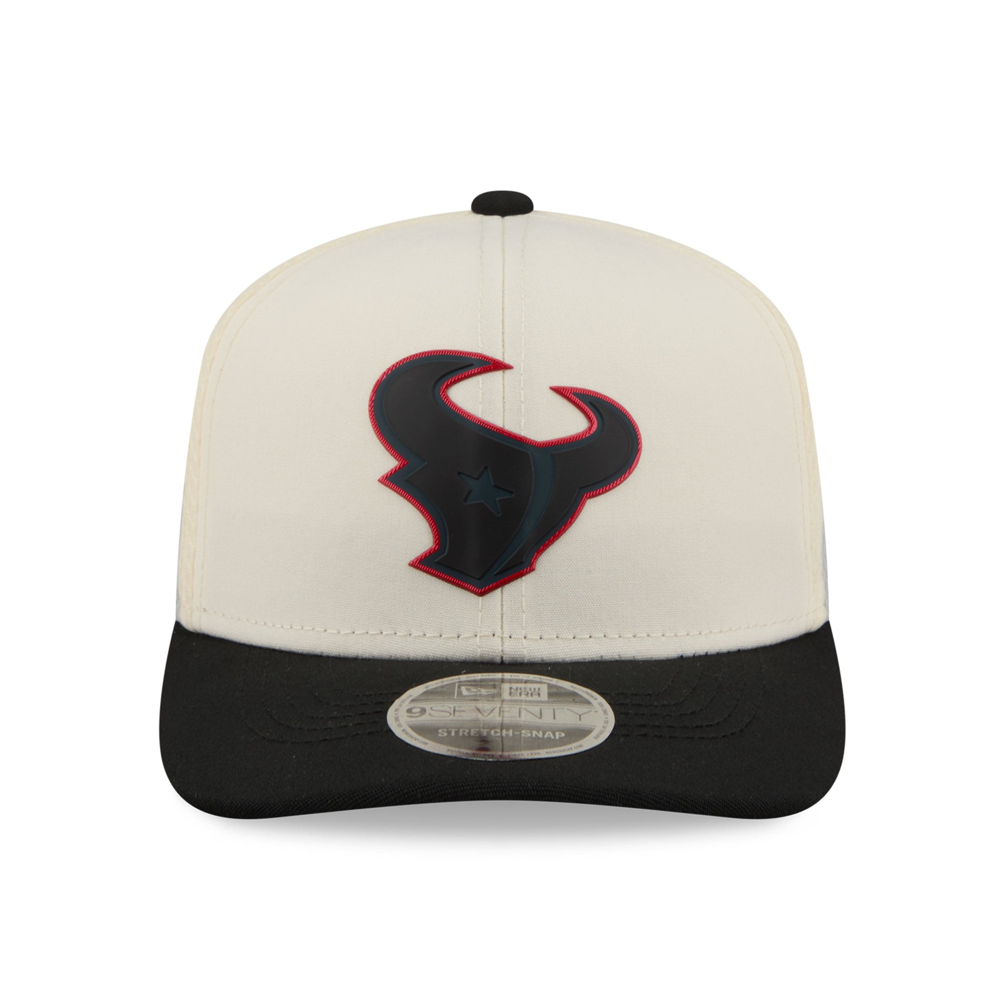 Casquette ajustable New Era 9SEVENTY crème/noir Houston Texans pour homme