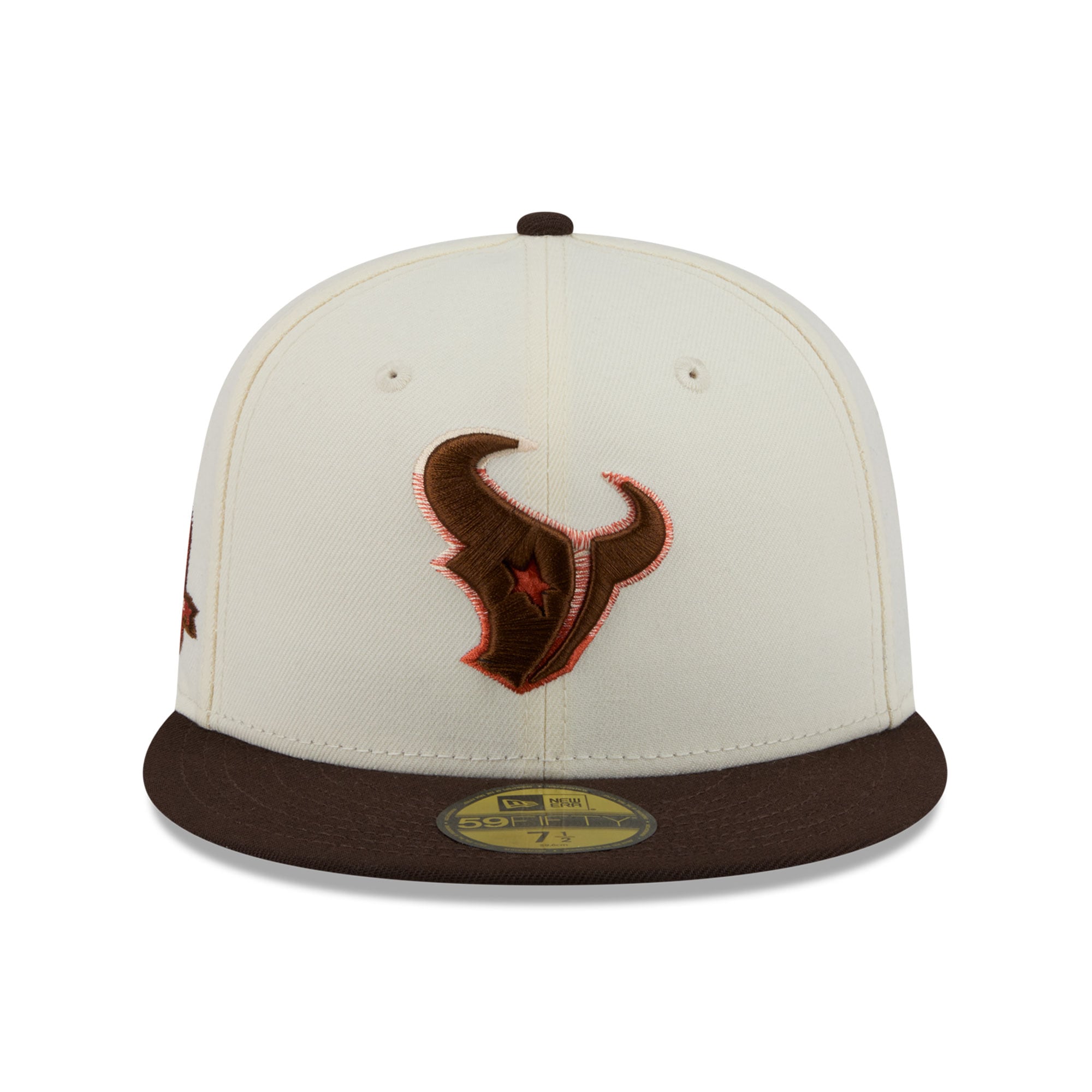 Men's New Era Cream/Brown Houston Texans Pumpkin Spice 59FIFTY Fitted Hat