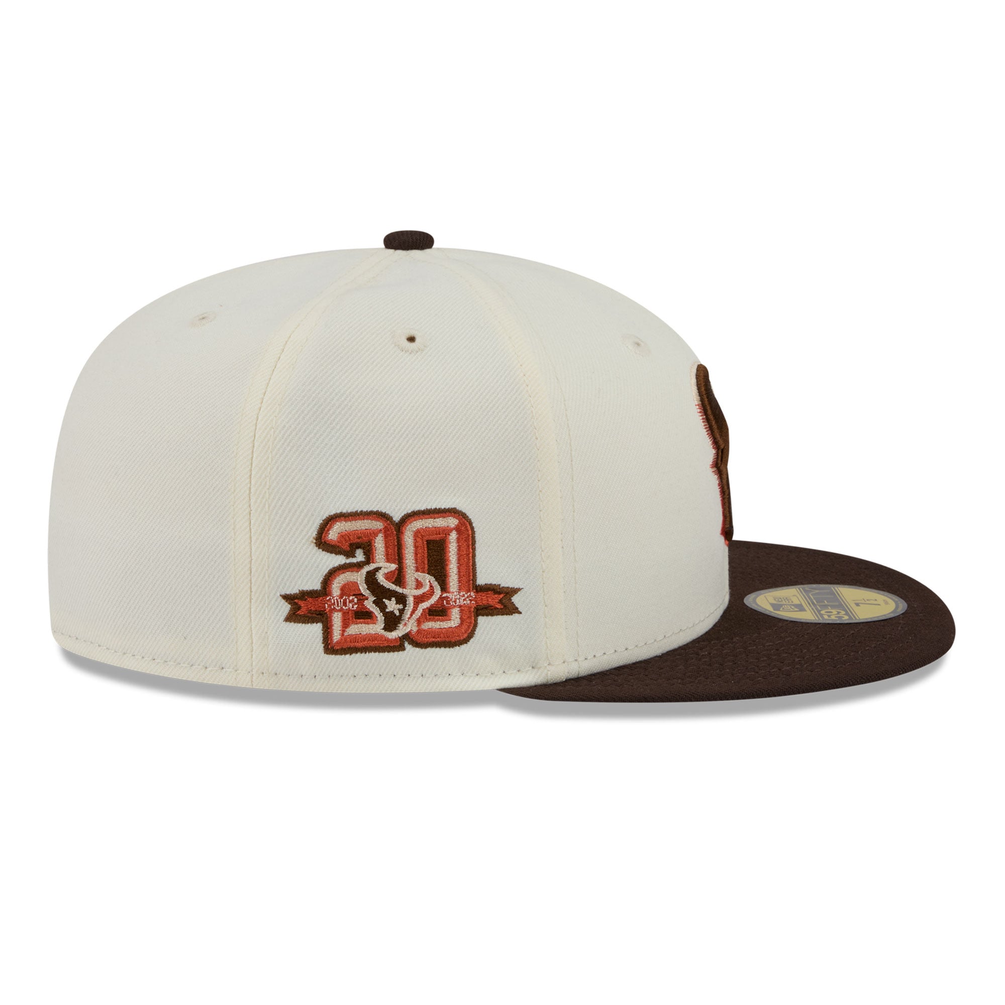 Men's New Era Cream/Brown Houston Texans Pumpkin Spice 59FIFTY Fitted Hat