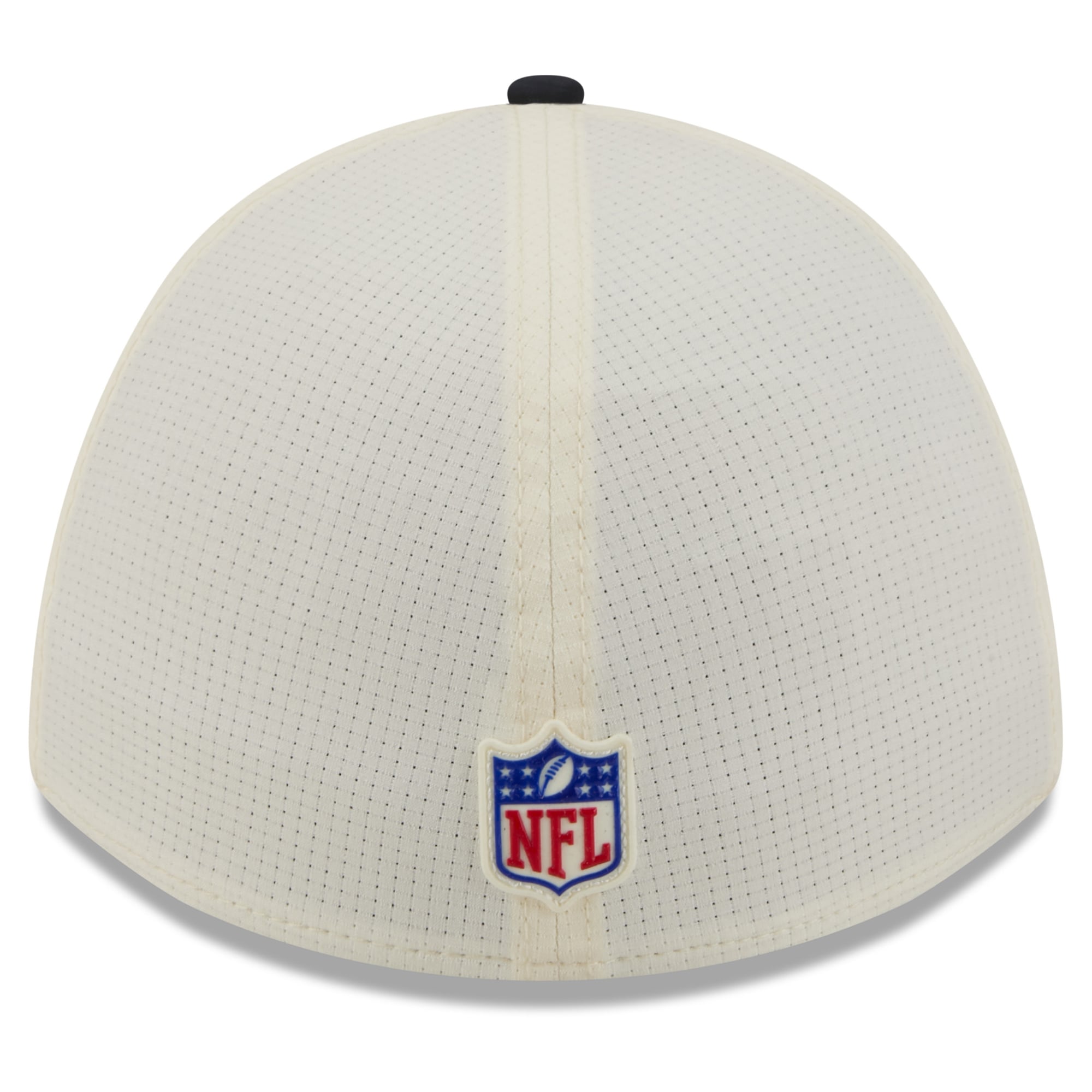 Casquette New Era Flex crème/marine pour homme, Houston Texans, camp d'entraînement NFL 2026, modèle 39THIRTY
