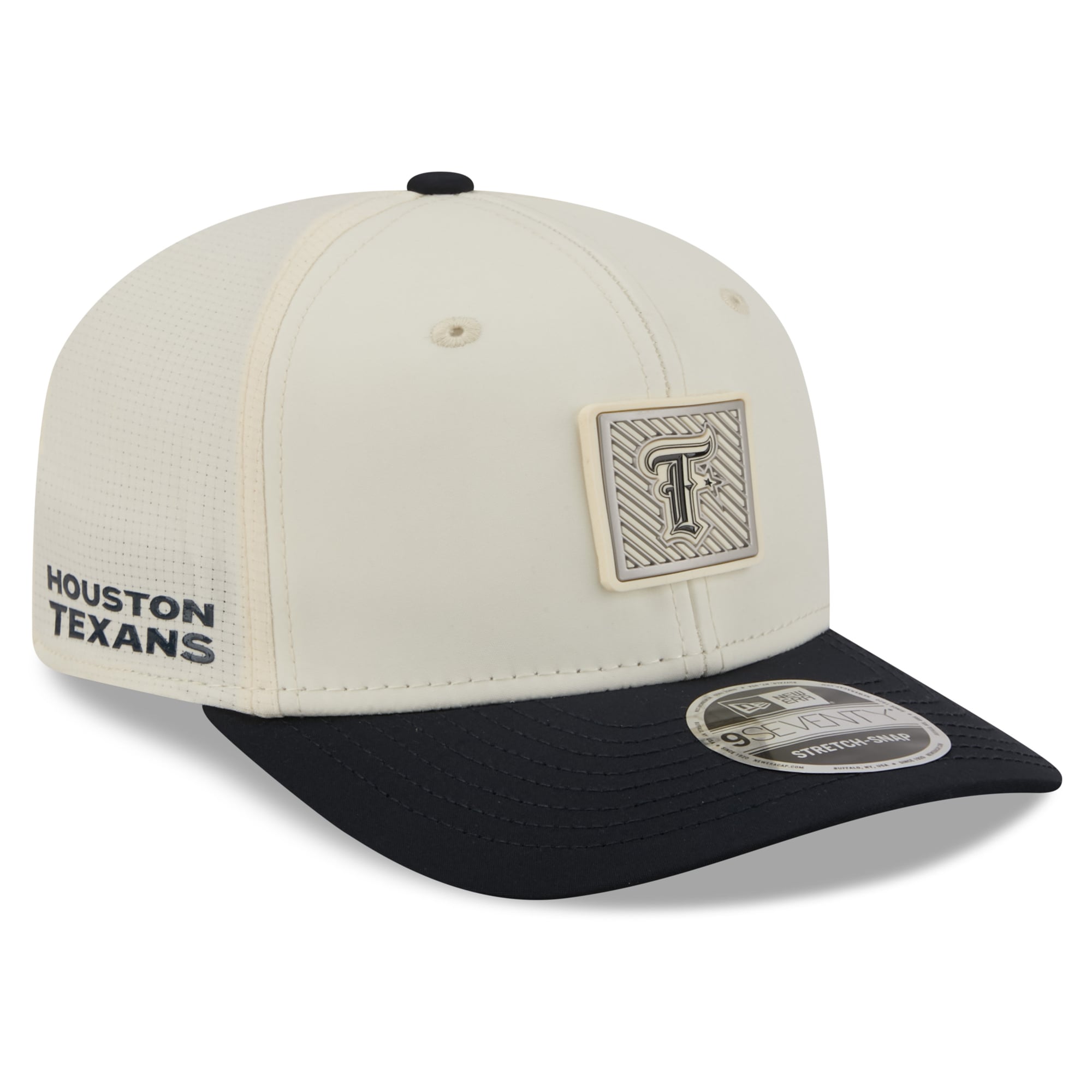 Men's New Era Cream/Navy Houston Texans 2026 NFL Training Camp 9SEVENTY Adjustable Hat