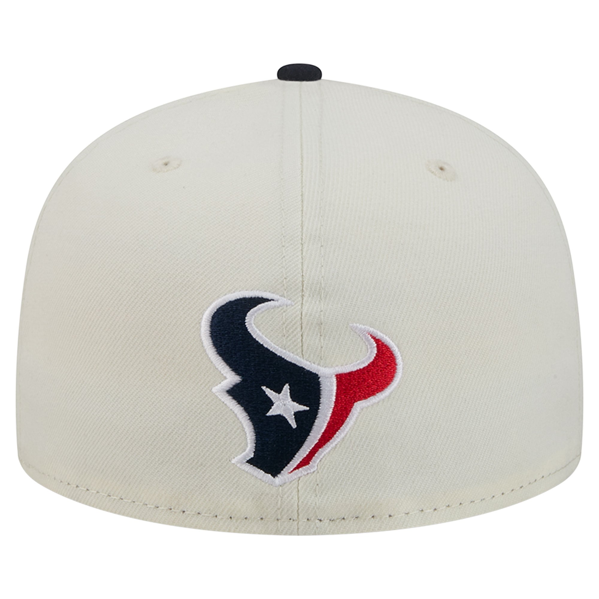 Men's New Era Cream/Navy Houston Texans Deceptor 59FIFTY Fitted Hat