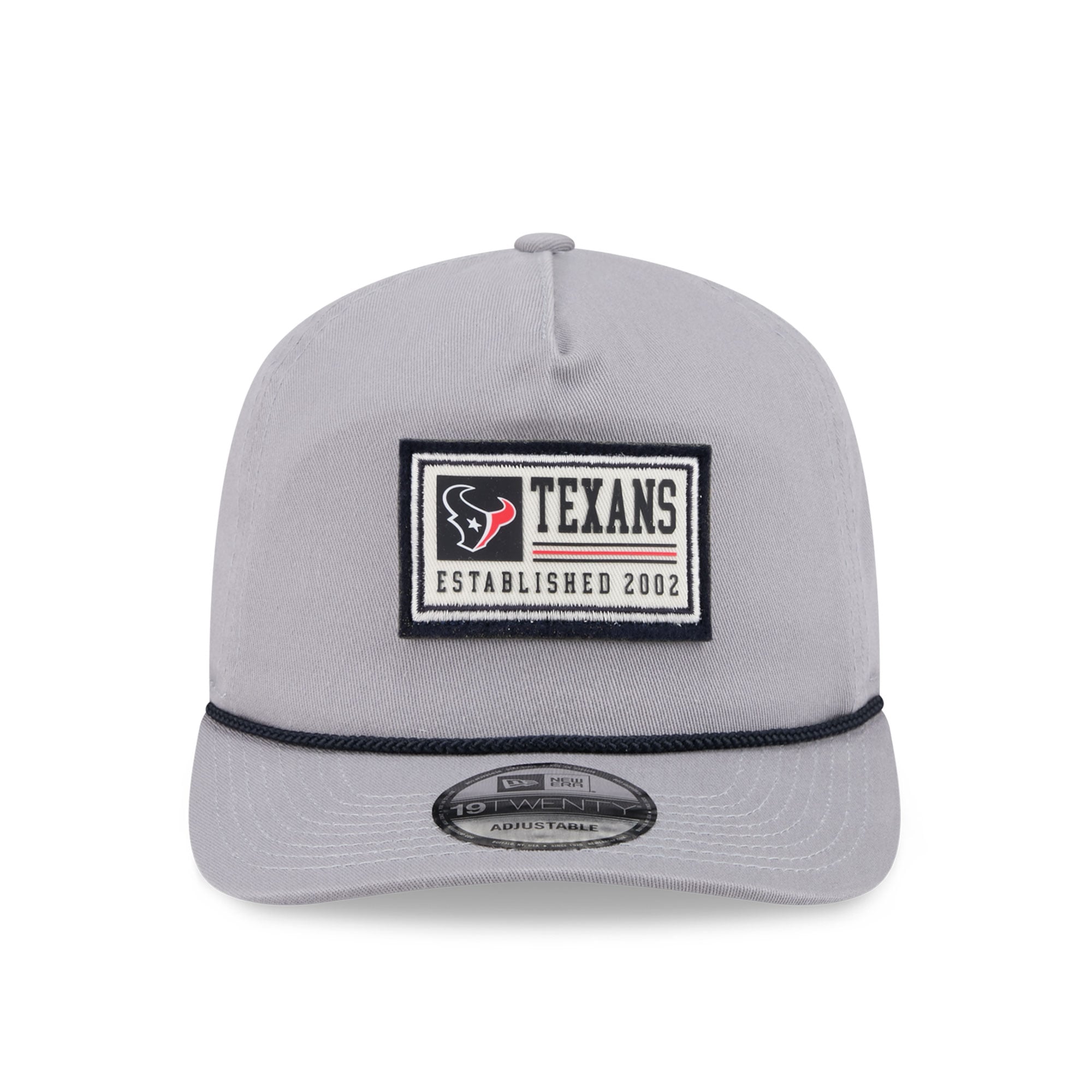 Casquette ajustable New Era grise Houston Texans Patch 19TWENTY pour homme