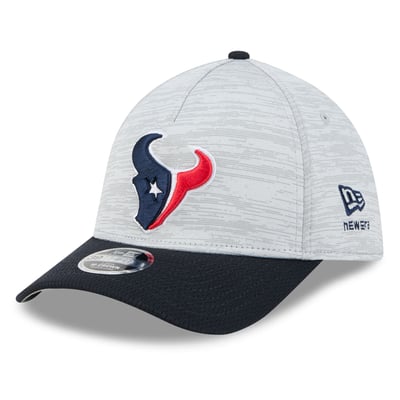 Houston Texans New Era Tech 39THIRTY M-Crown A-Frame Stretch Hat - Gray/Navy
