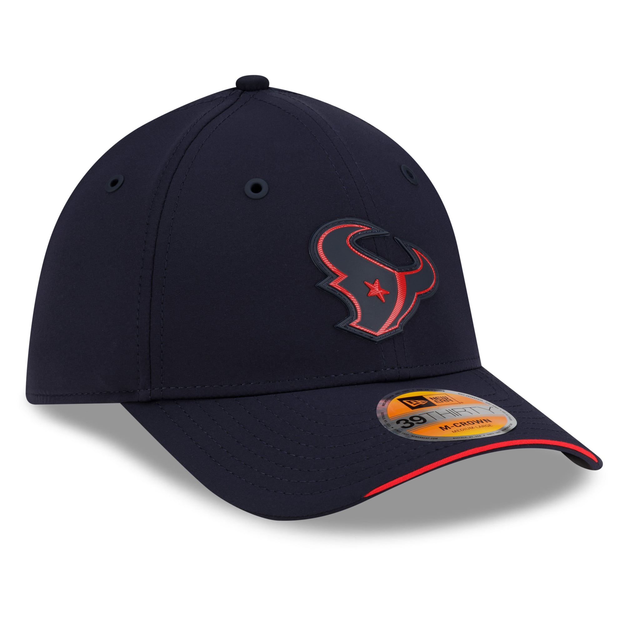 Casquette New Era bleu marine Houston Texans 2026 Sideline 39THIRTY M-Crown Flex pour homme
