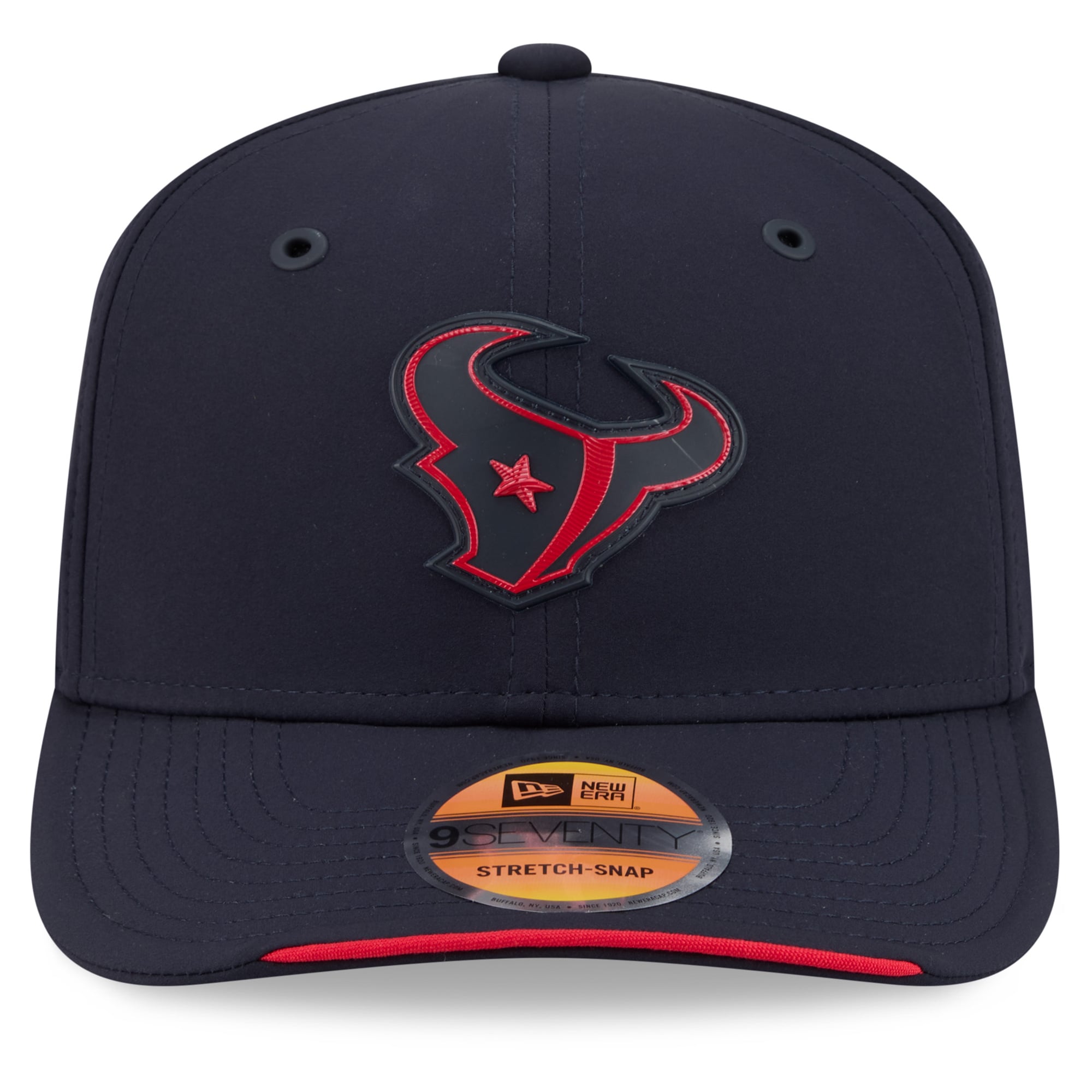 Casquette ajustable New Era bleu marine Houston Texans 2026 Sideline 9SEVENTY pour homme