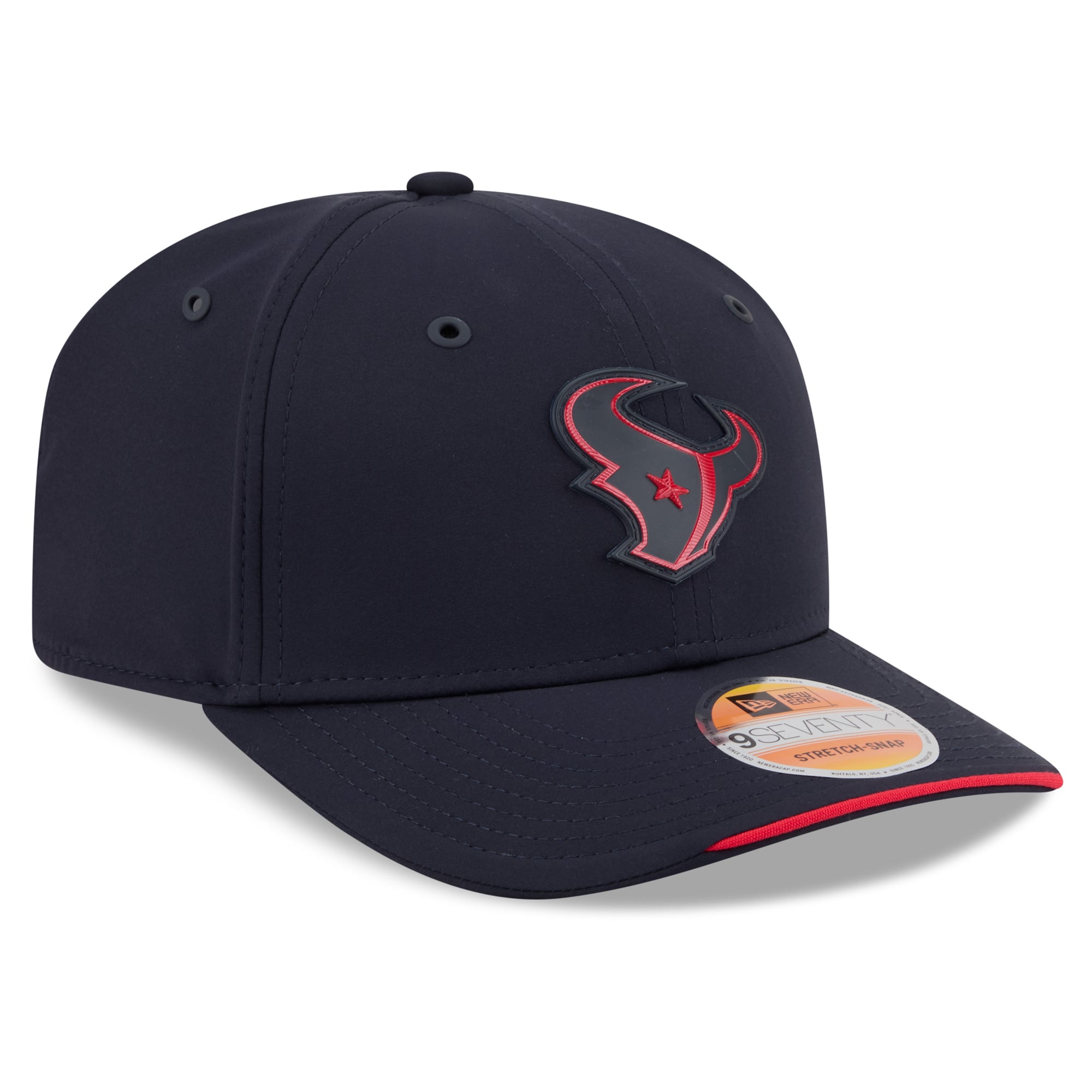 Casquette ajustable New Era bleu marine Houston Texans 2026 Sideline 9SEVENTY pour homme