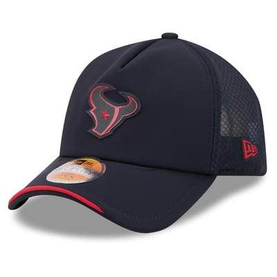 Houston Texans New Era 2026 Sideline Apex 9FORTY Adjustable Trucker Hat - Navy