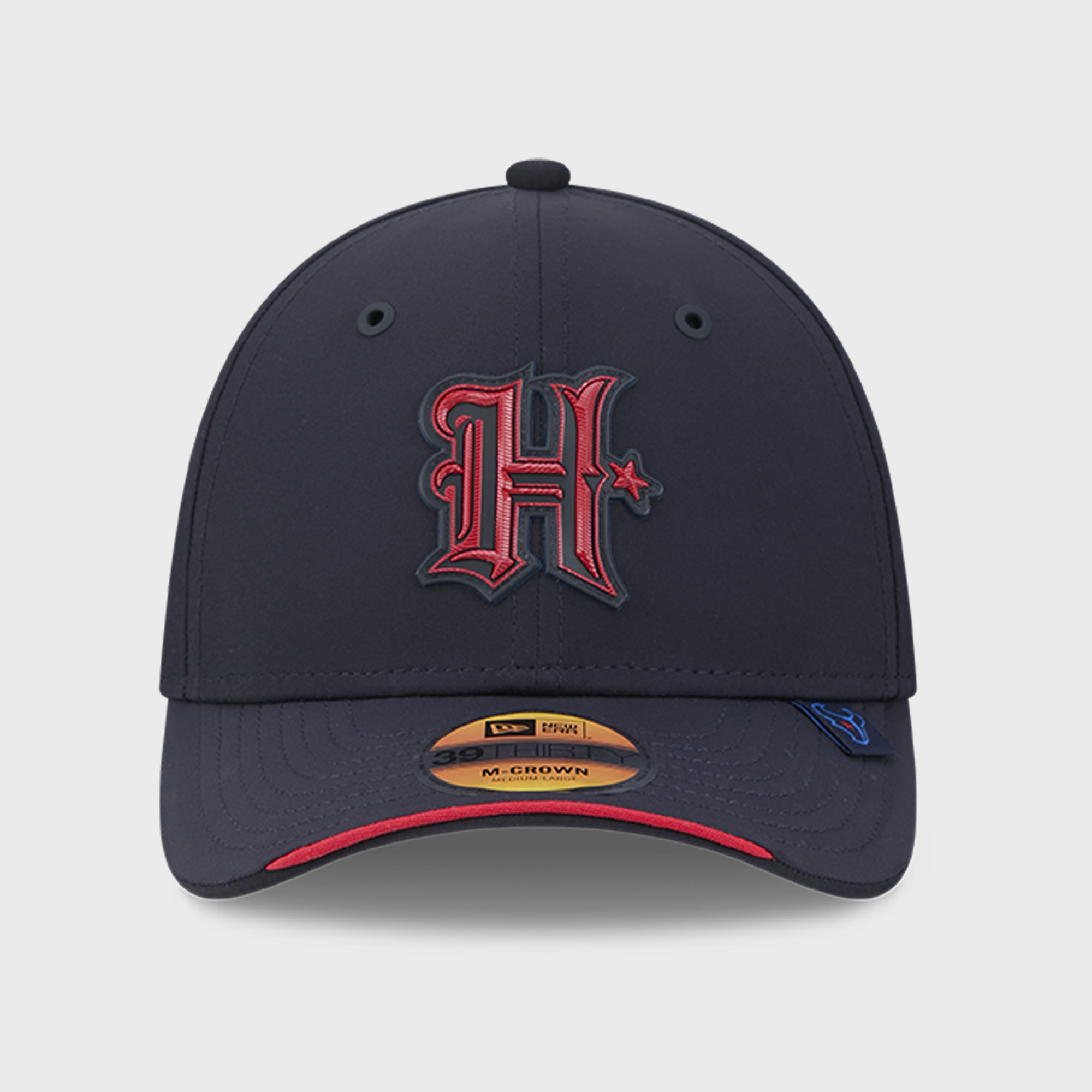 Casquette New Era bleu marine Houston Texans 2026 Sideline H-Town 39THIRTY M-Crown Flex pour homme