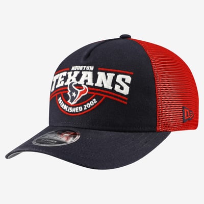 Houston Texans New Era 9FORTY A-Frame Adjustable Hat - Navy
