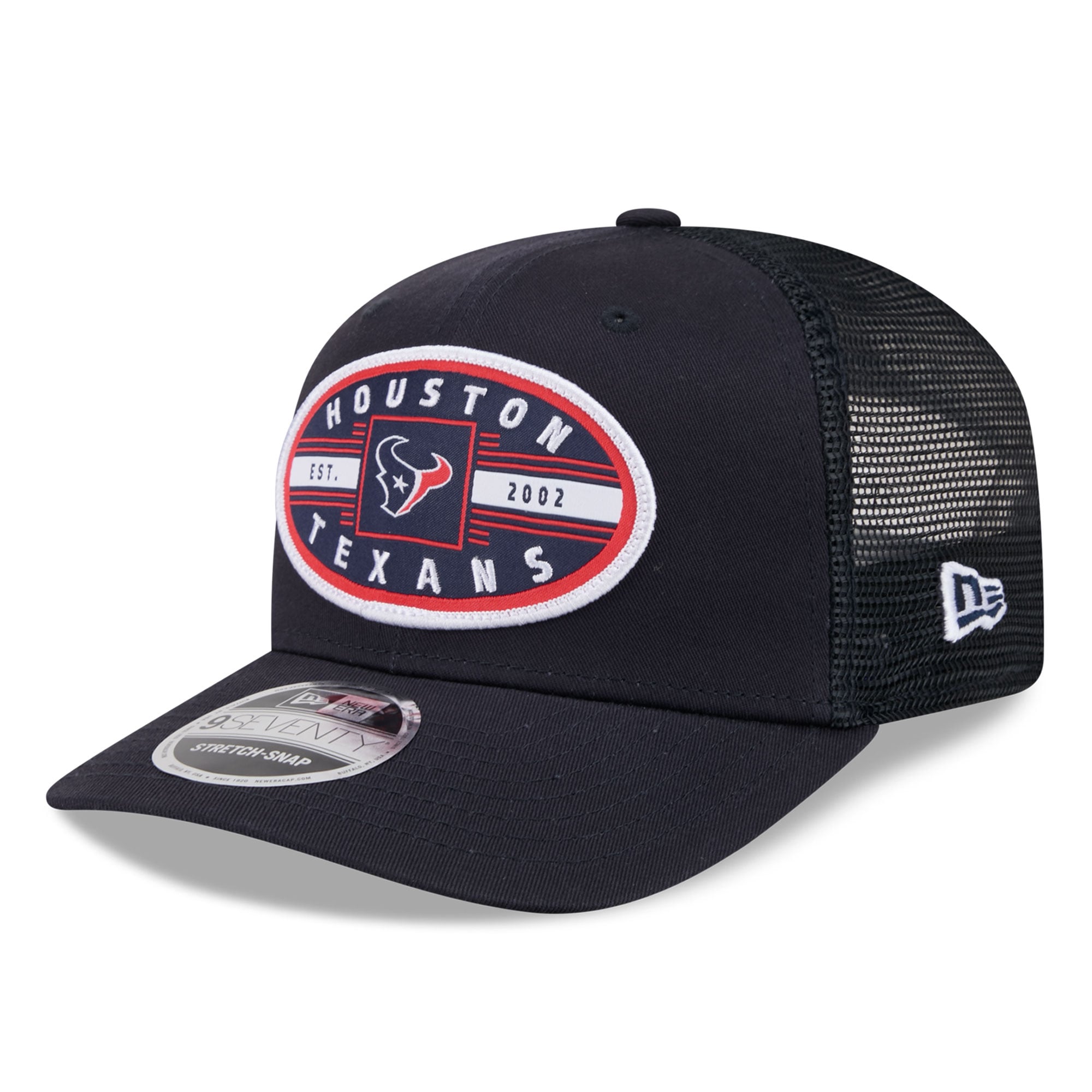 Casquette trucker New Era bleu marine Houston Texans Collegiate 9SEVENTY pour homme
