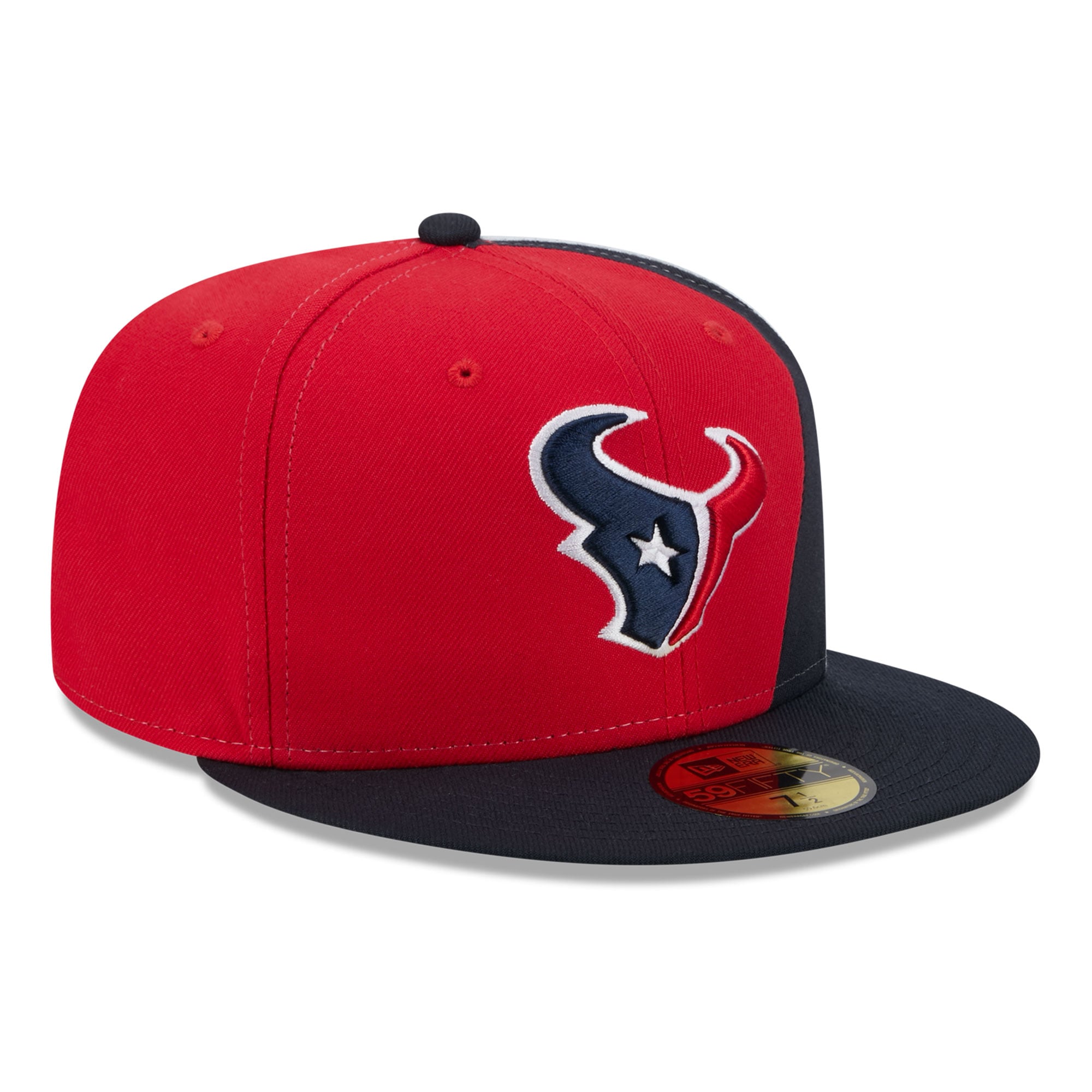 Men's New Era Red/Navy Houston Texans Shock 59FIFTY Fitted Hat