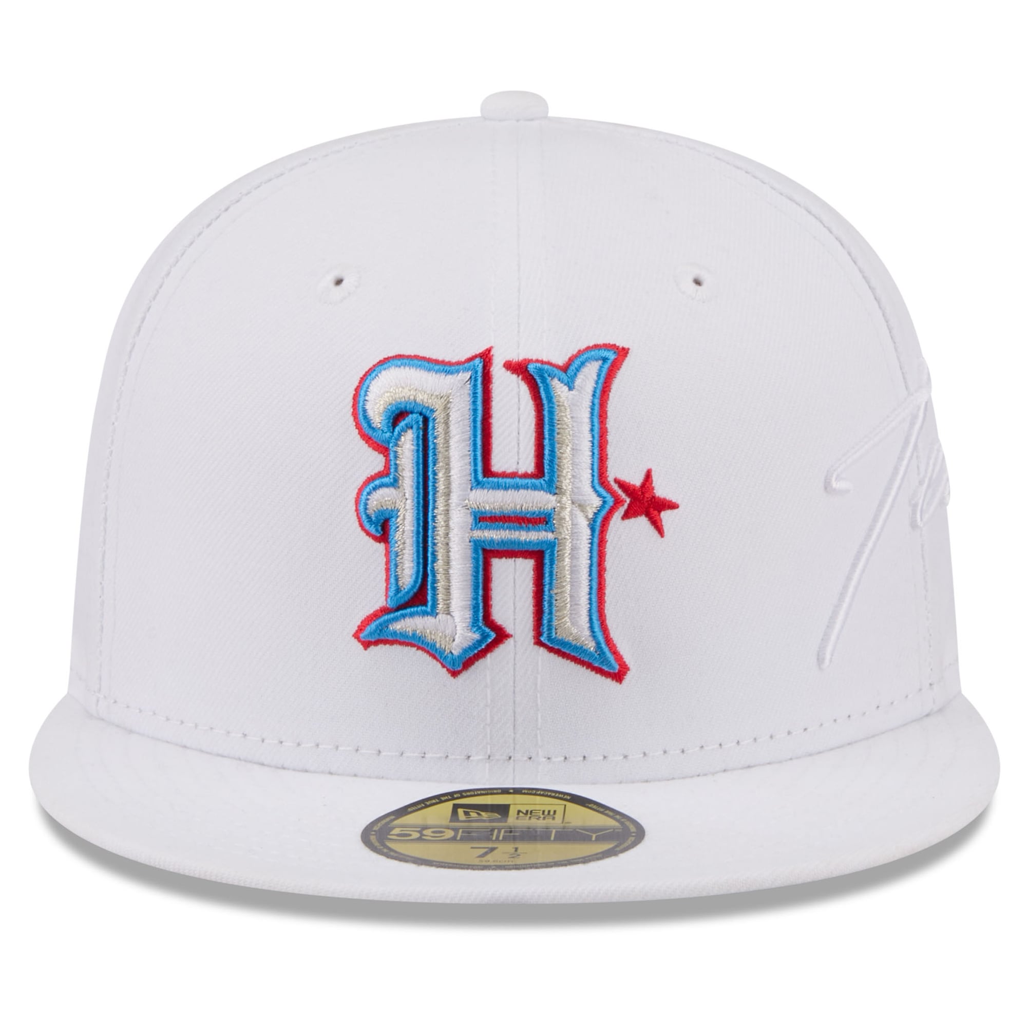 Men's New Era White Houston Texans 2026 Rivalries Collection Fan Pack Side Script 59FIFTY Fitted Hat