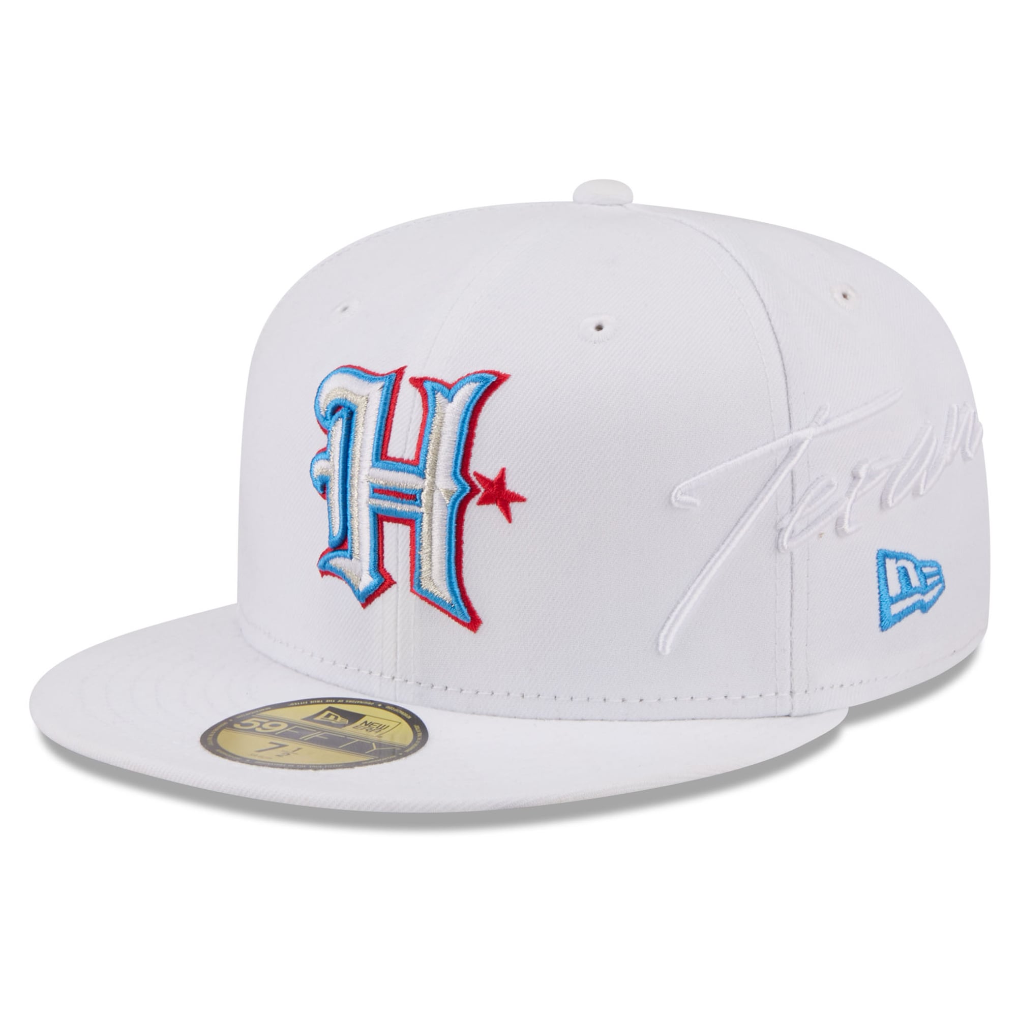 Men's New Era White Houston Texans 2026 Rivalries Collection Fan Pack Side Script 59FIFTY Fitted Hat