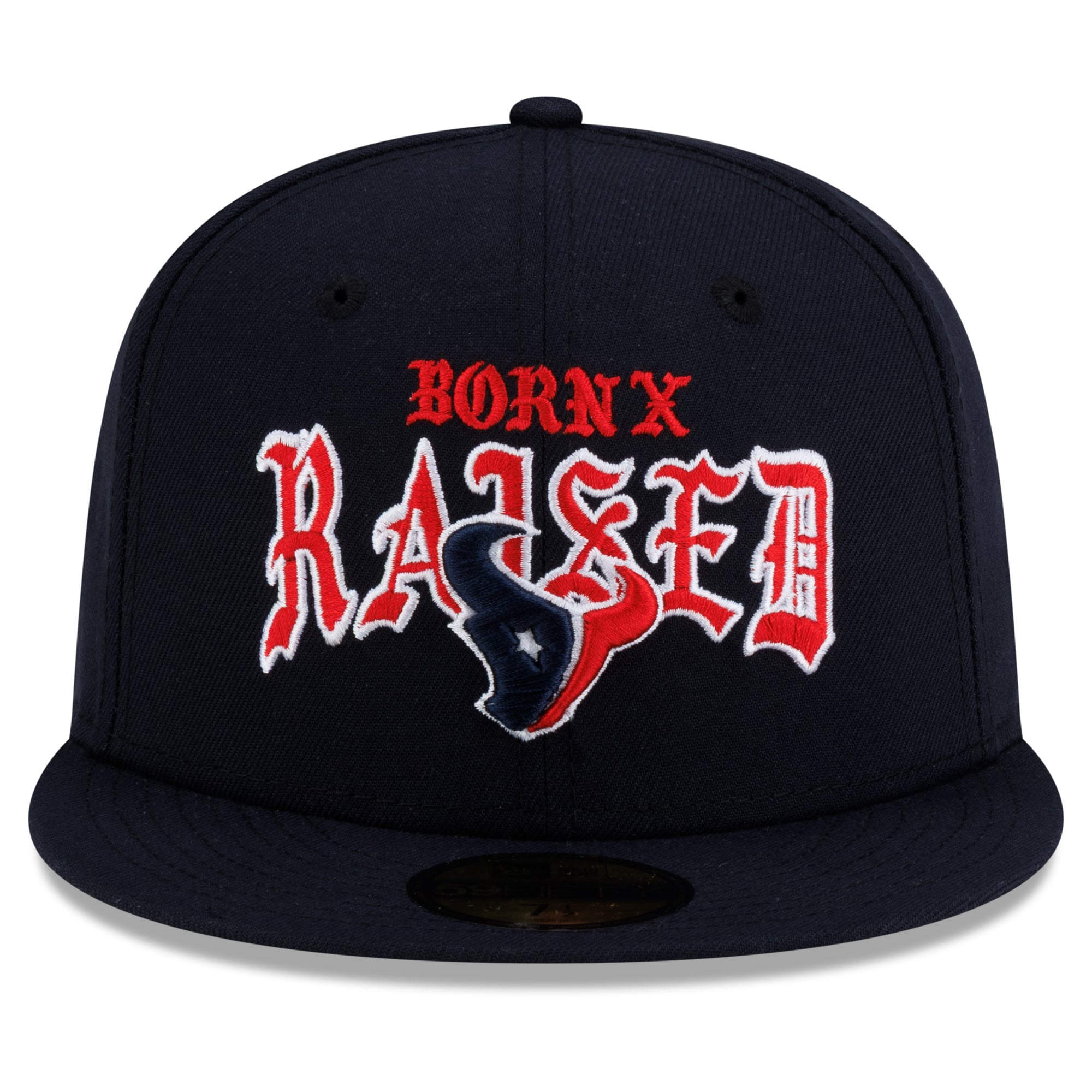 Casquette ajustée New Era x Born Raised bleu marine Houston Texans 59FIFTY pour homme