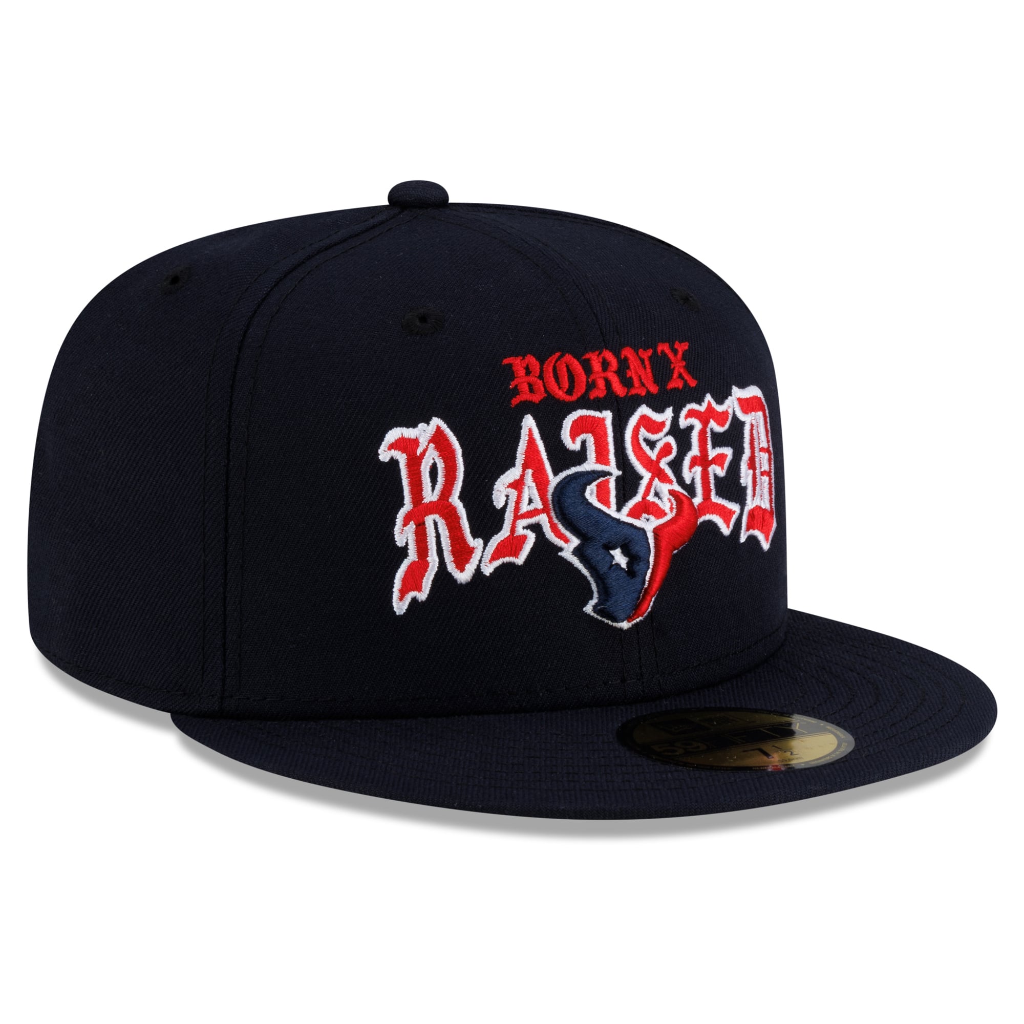 Casquette ajustée New Era x Born Raised bleu marine Houston Texans 59FIFTY pour homme