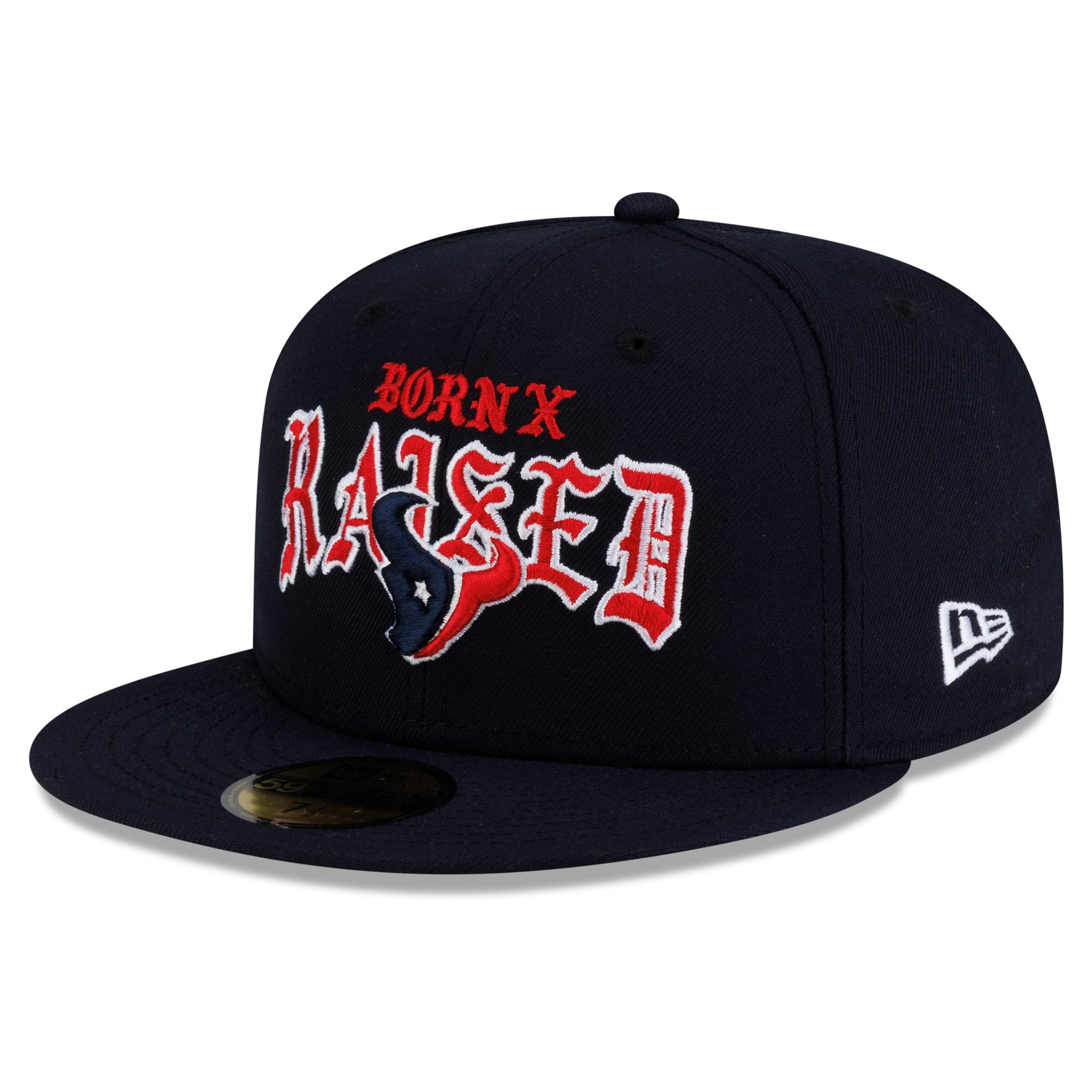 Casquette ajustée New Era x Born Raised bleu marine Houston Texans 59FIFTY pour homme