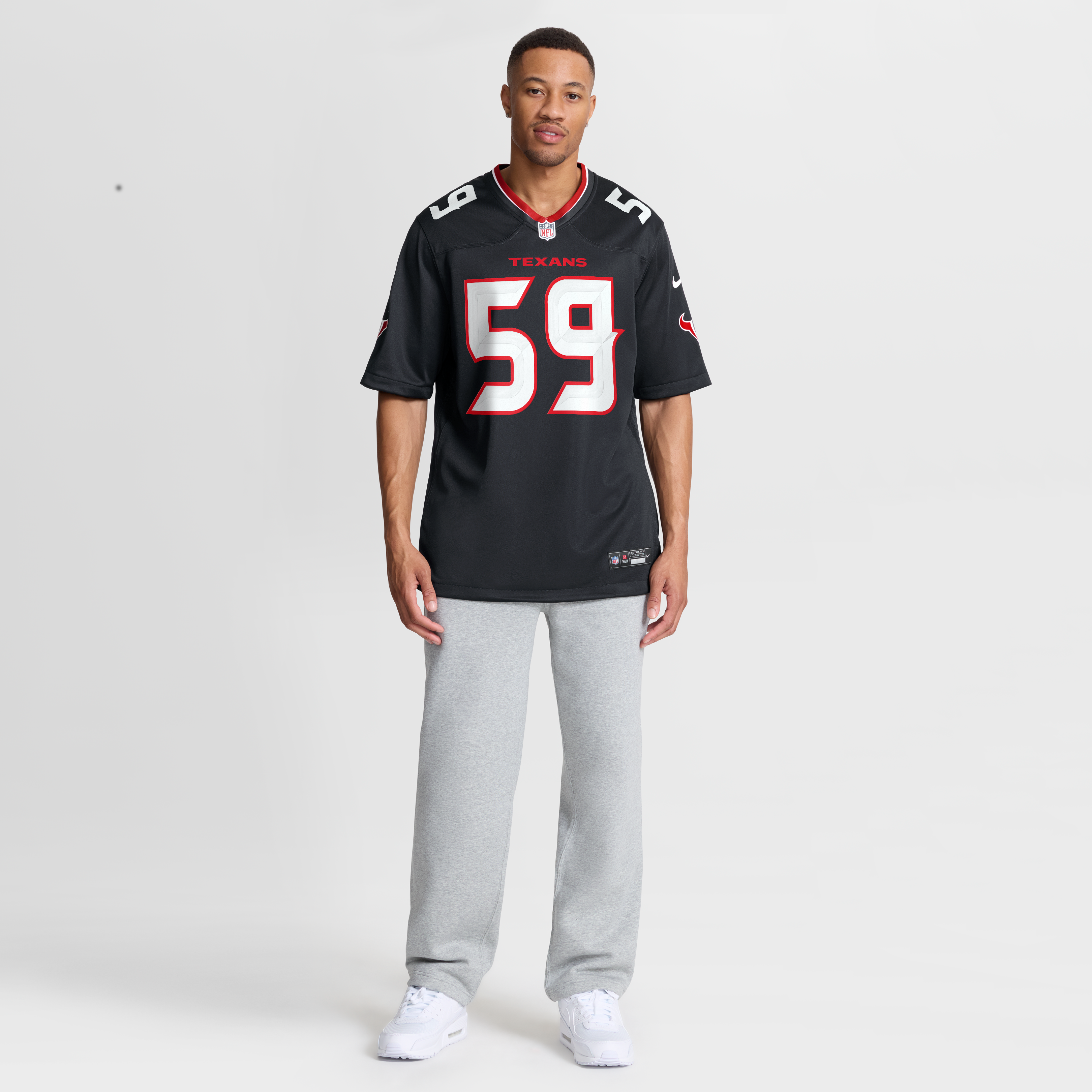 Maillot de match Nike Aiden Fisher bleu marine des Houston Texans pour homme