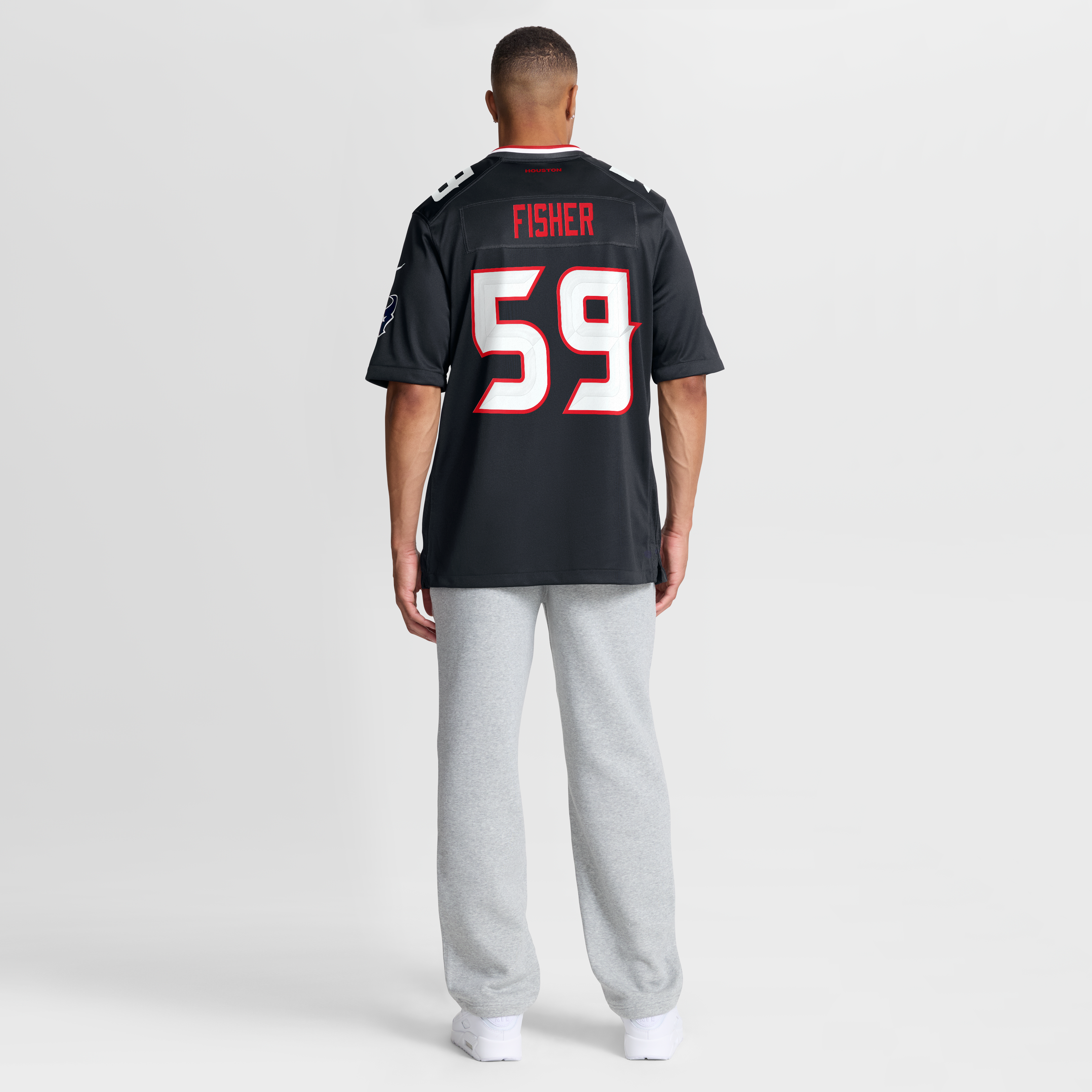 Maillot de match Nike Aiden Fisher bleu marine des Houston Texans pour homme