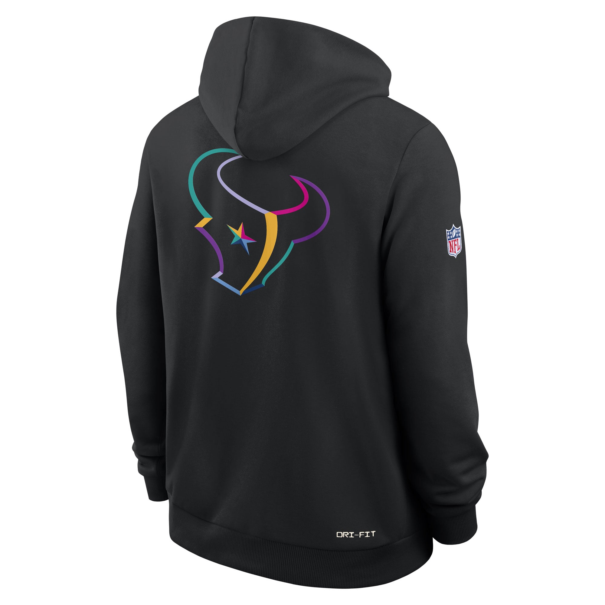 Men's Nike Black Houston Texans 2025 NFL Crucial Catch Sideline Standard Issue Dri-FIT Hoodie
