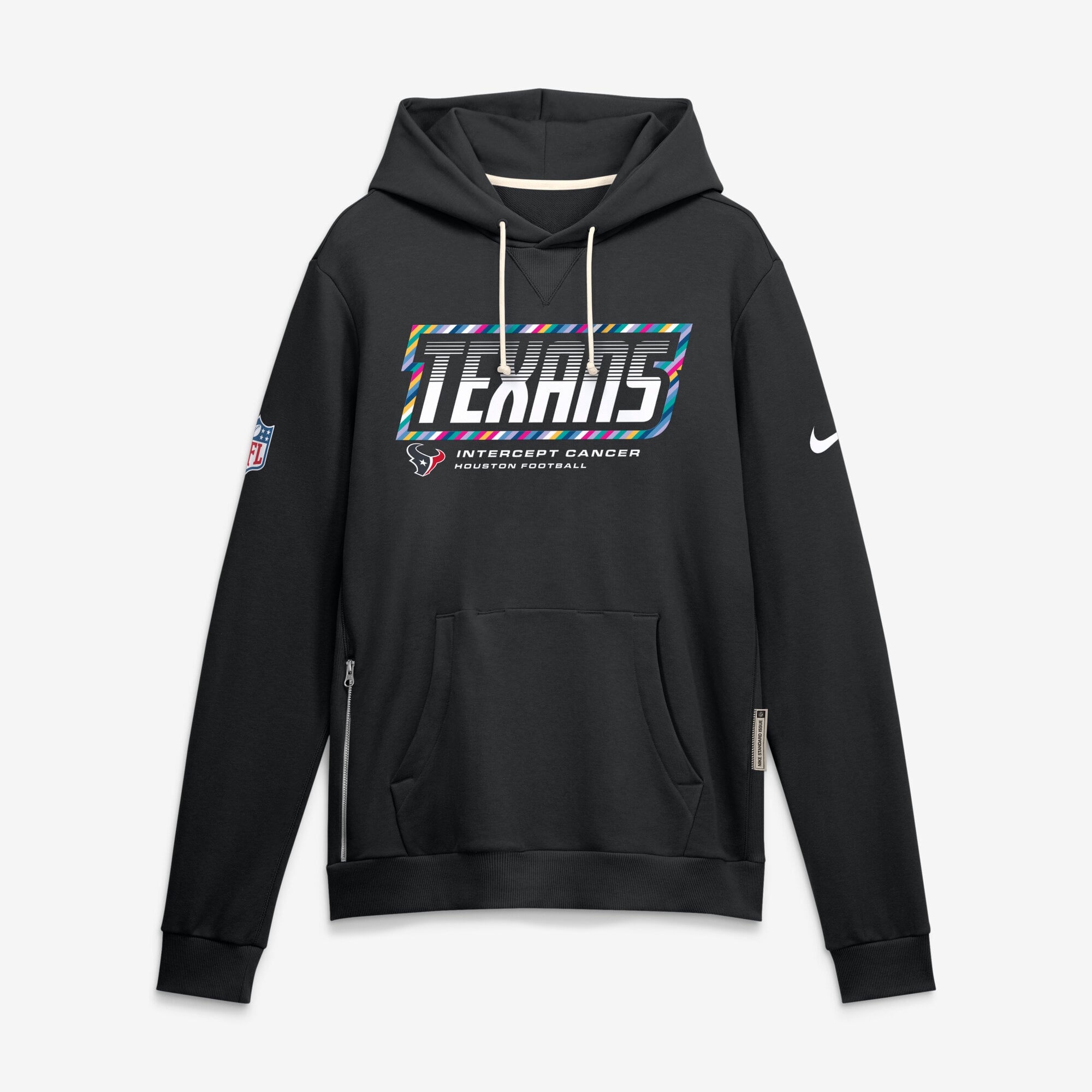 Men's Nike Black Houston Texans 2026 NFL Crucial Catch Sideline Standard Issue Dri-FIT Pullover Hoodie