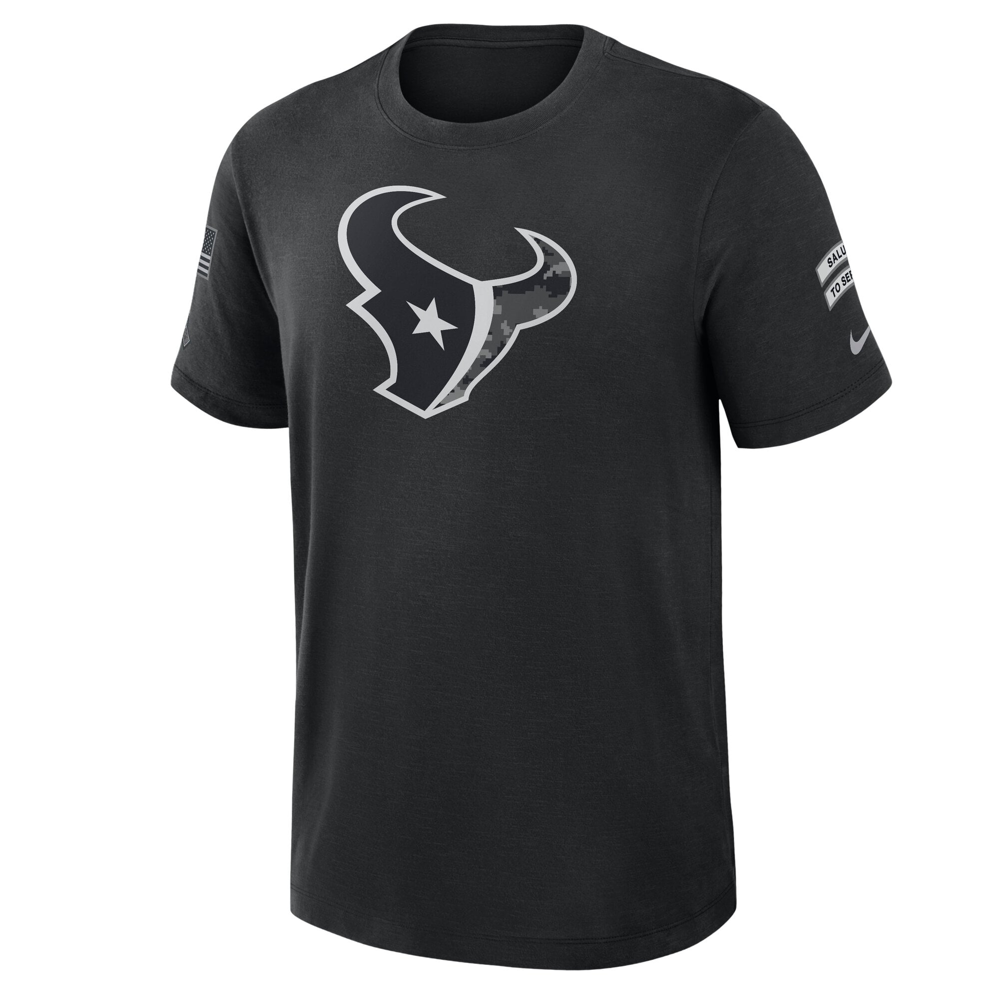 T-shirt Nike noir pour homme Houston Texans 2026 Salute to Service